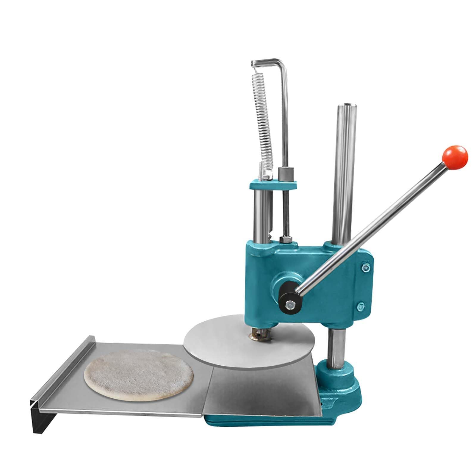 9.5 Inch Stainless Steel Pizza Dough Press Machine - Manual Pastry Press for Hand Pies, Bread Molds & Pie Crusts - 0.2-Inch Thickness - Perfect for Home & Commercial Kitchen Use - Ideal for Bakeries, Restaurants and Pizza Shops