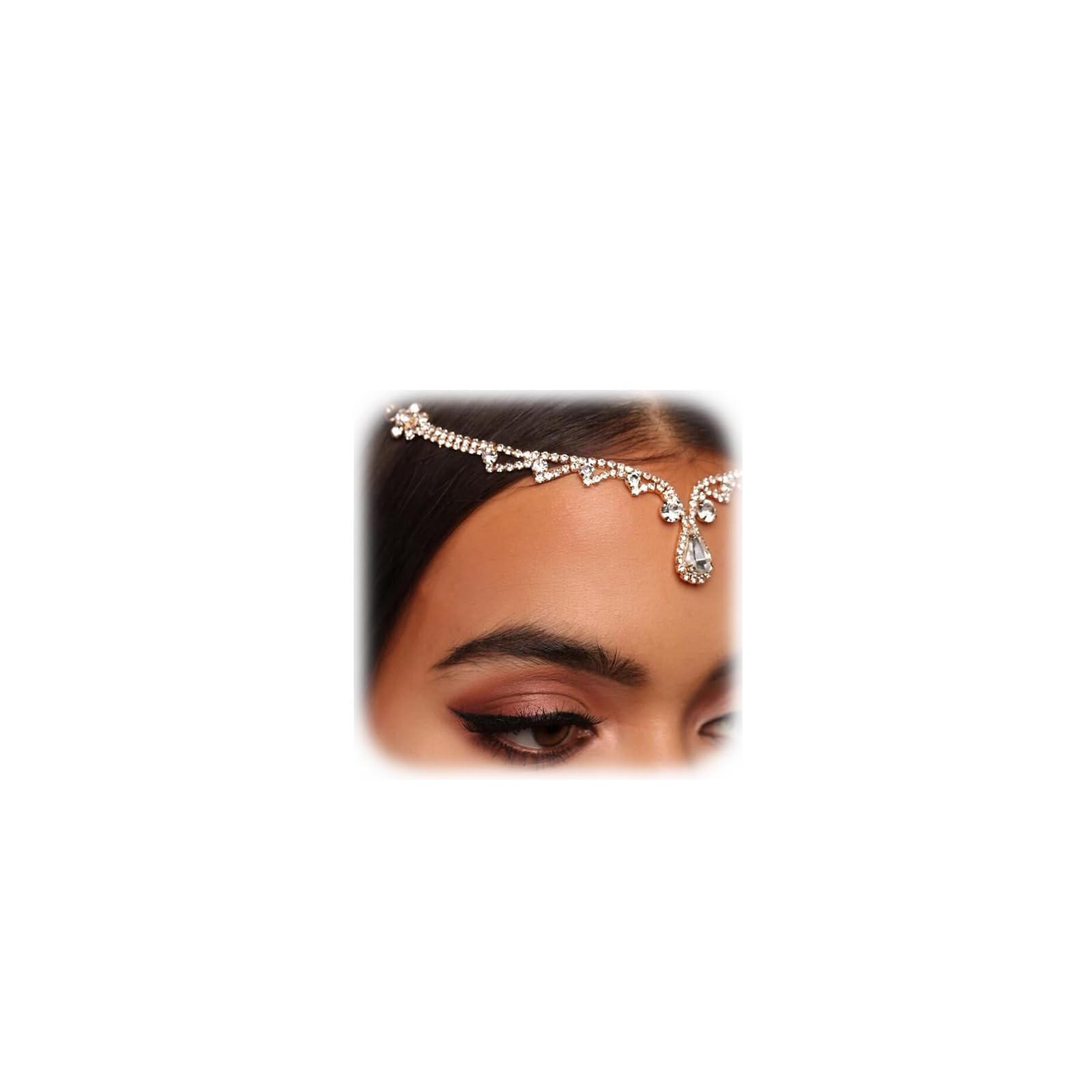 Sparkling Rhinestone Head Chain Hair Clip - Elegant Bridal Headband & Wedding Crystal Forehead Jewelry for Women | Perfect for Weddings, Prom, Parties & Special Occasions