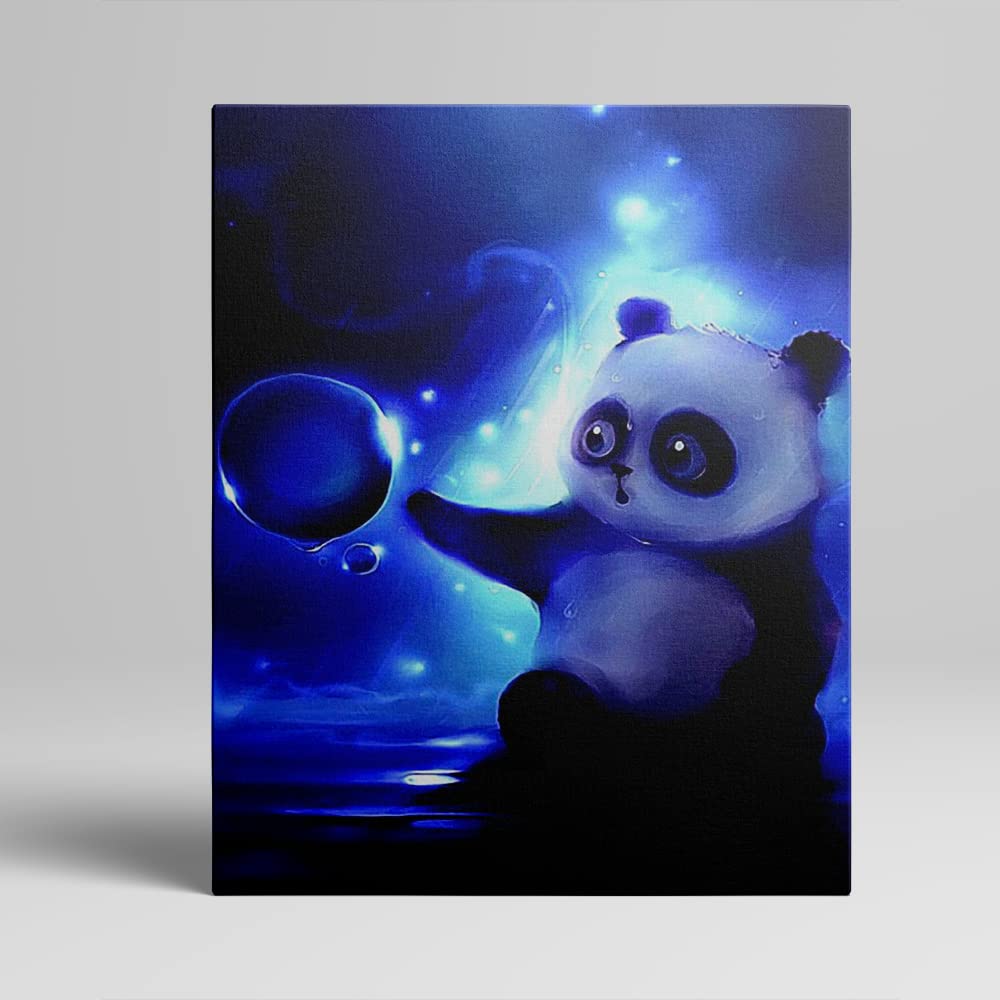 5D Diamond Painting Kit for Adults & Kids - Cute Panda DIY Paint by Numbers with Rhinestones, 15.7x11.8 Inch Arts & Crafts Gift for Home Decor, Relaxation & Creative Fun