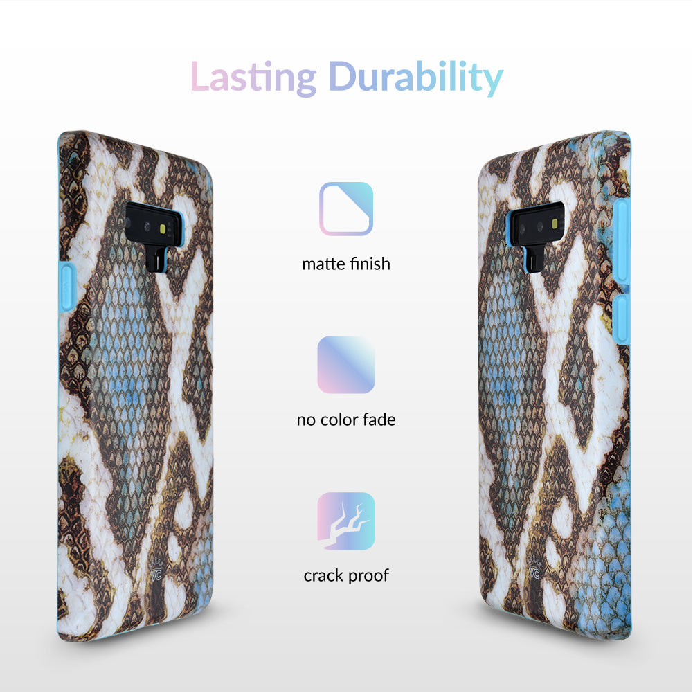 Blue Snakeskin Samsung Galaxy Phone Case - Durable Protective Cover for Galaxy S21/S20/S10 - Stylish & Slim Design for Everyday Use