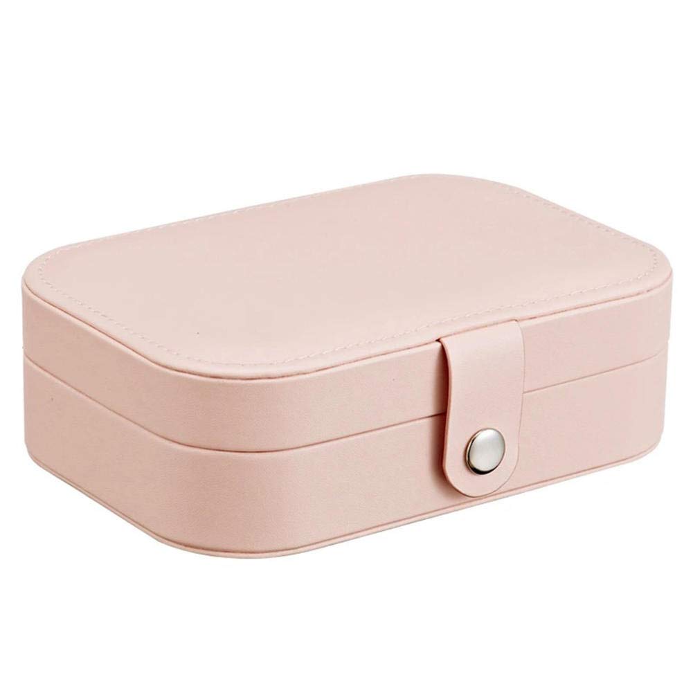 NKDbax Leather Jewelry Organizer - Portable Travel Jewelry Case with Zipper, Jewelry Storage Box & Display Organizer for Necklaces, Rings & Earrings | Perfect for Travel, Home Storage & Gift Giving
