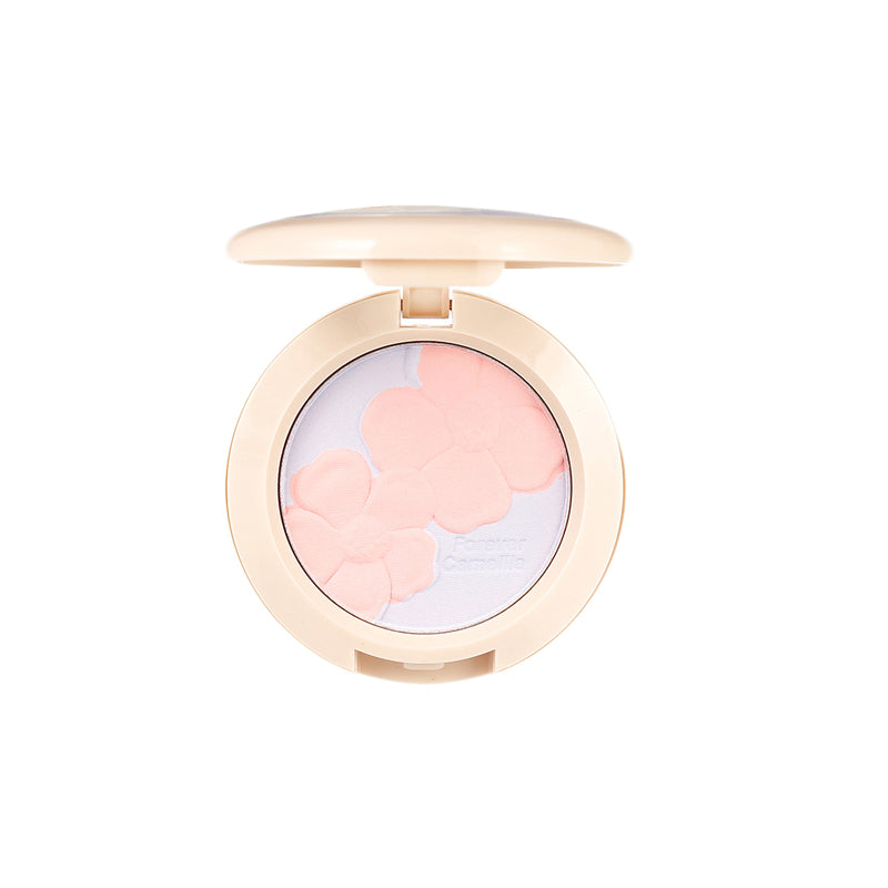 Xixi Dual Tone Embossed Floral Blush Makeup - Natural Pink & Peach Blush Palette for Cheeks, Face Contouring - Perfect for Everyday Wear, Date Night & Special Occasions