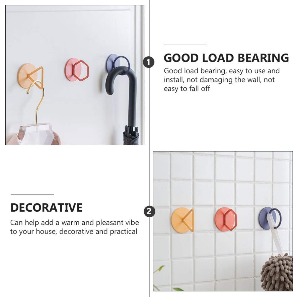 Cabilock 3-Pack Creative Wall Hooks - Multi-Purpose Decorative Hooks for Dorm, Door, Wardrobe & Home Organization - Space Saving Wall Mounted Hangers for Keys, Hats, Towels & More