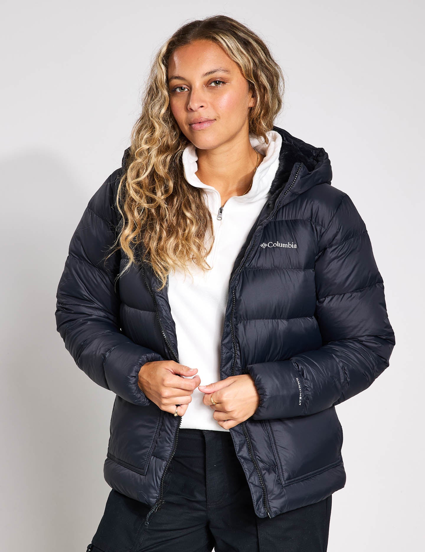 Harmony Falls Hooded Down Jacket for Women - Lightweight Warm Winter Coat, Waterproof Windproof Puffer Jacket with Detachable Hood - Perfect for Skiing, Hiking & Outdoor Activities (Black)