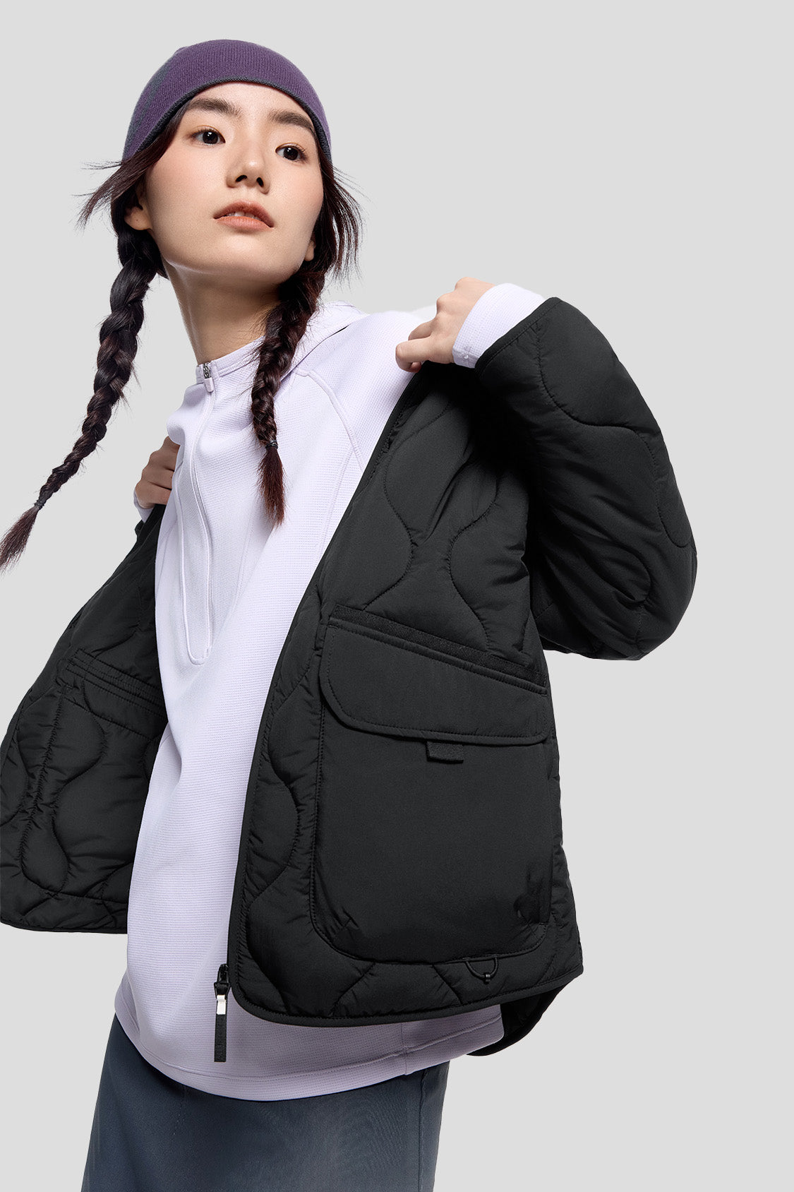WarmCrew Women's Midweight Fleece Jacket - Lightweight Insulated Winter Coat for Hiking, Camping & Outdoor Activities