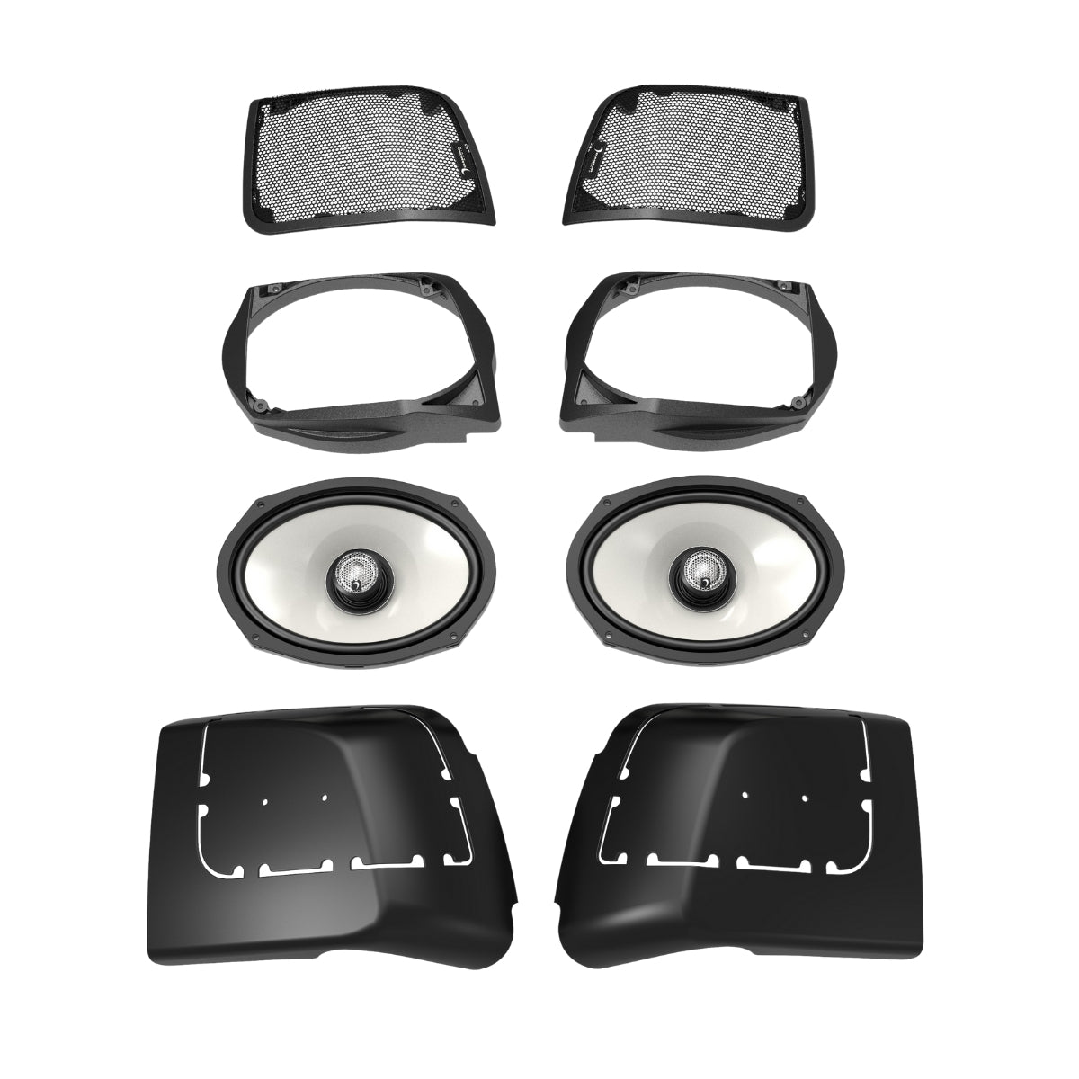 2014-2023 Harley Davidson® Cut In Lid Kit with HXM69F4 (4Ω) Speakers - MSHXM694LK - Premium Motorcycle Audio Upgrade for Touring & Cruiser Bikes