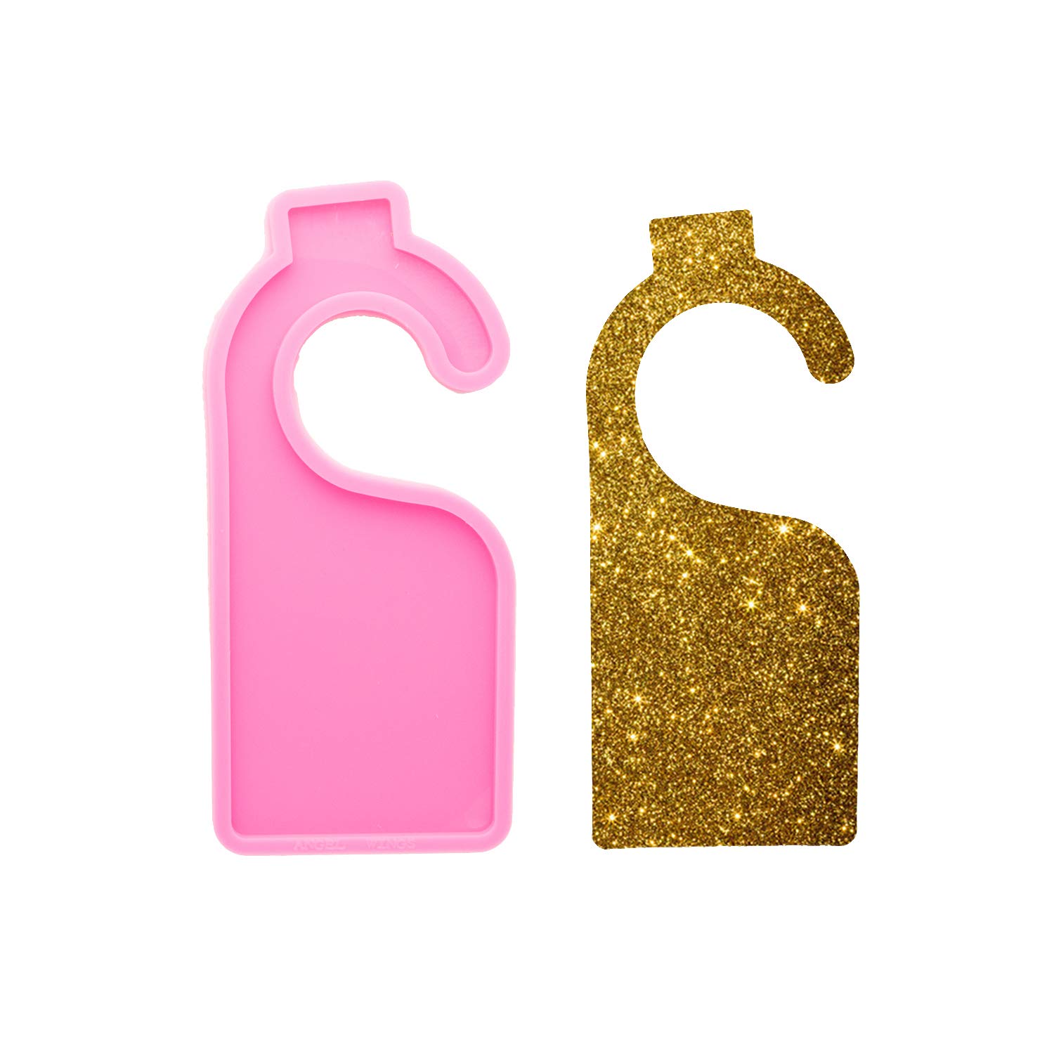 Shiny Glossy Resin Silicone Mold for DIY Door Hanger - Epoxy Resin Craft Mold for Jewelry Making, Polymer Clay & DIY Crafts - Perfect for Home Decor, Gifts, and Creative Projects