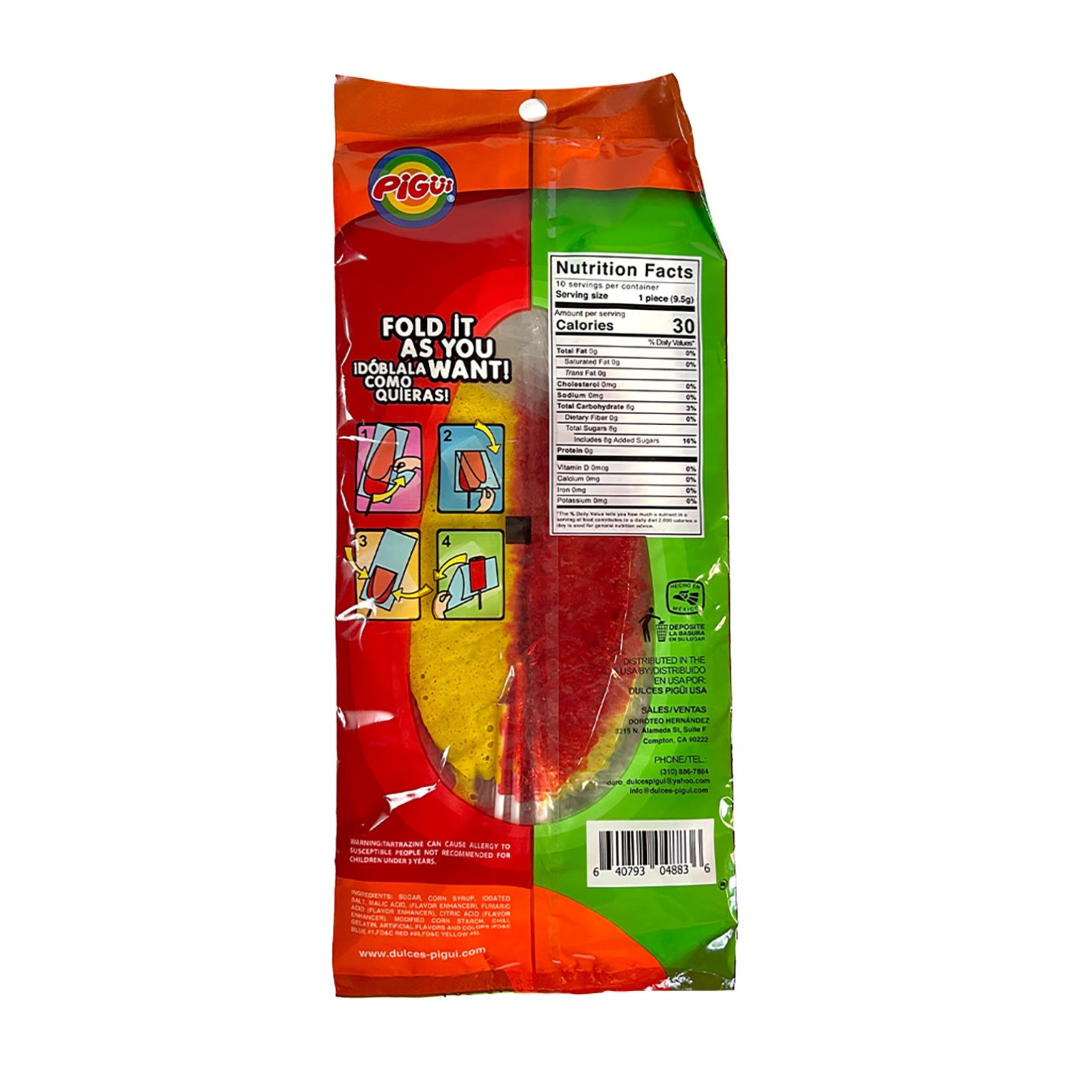 Dulces Pigui Doblex Mango Chamoy Candy - 10ct Bag | Sweet & Spicy Mexican Treat for Parties, Snacking & Gifting