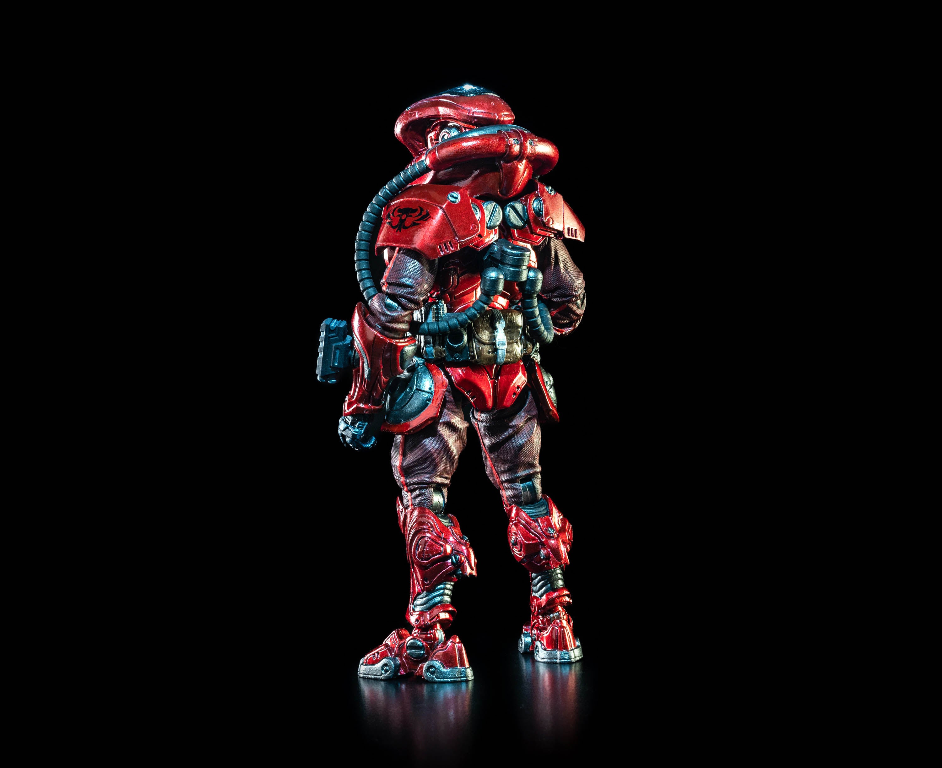 Mythic Legions 1/12 Scale 6-Inch Action Figure - Cosmic Legions Outpost Zaxxius T.U.5.C.C. Pilot with Red Jets | Four Horsemen Studios | Collectible Toy for Display & Action Play | Perfect for Collectors & Sci-Fi Fans