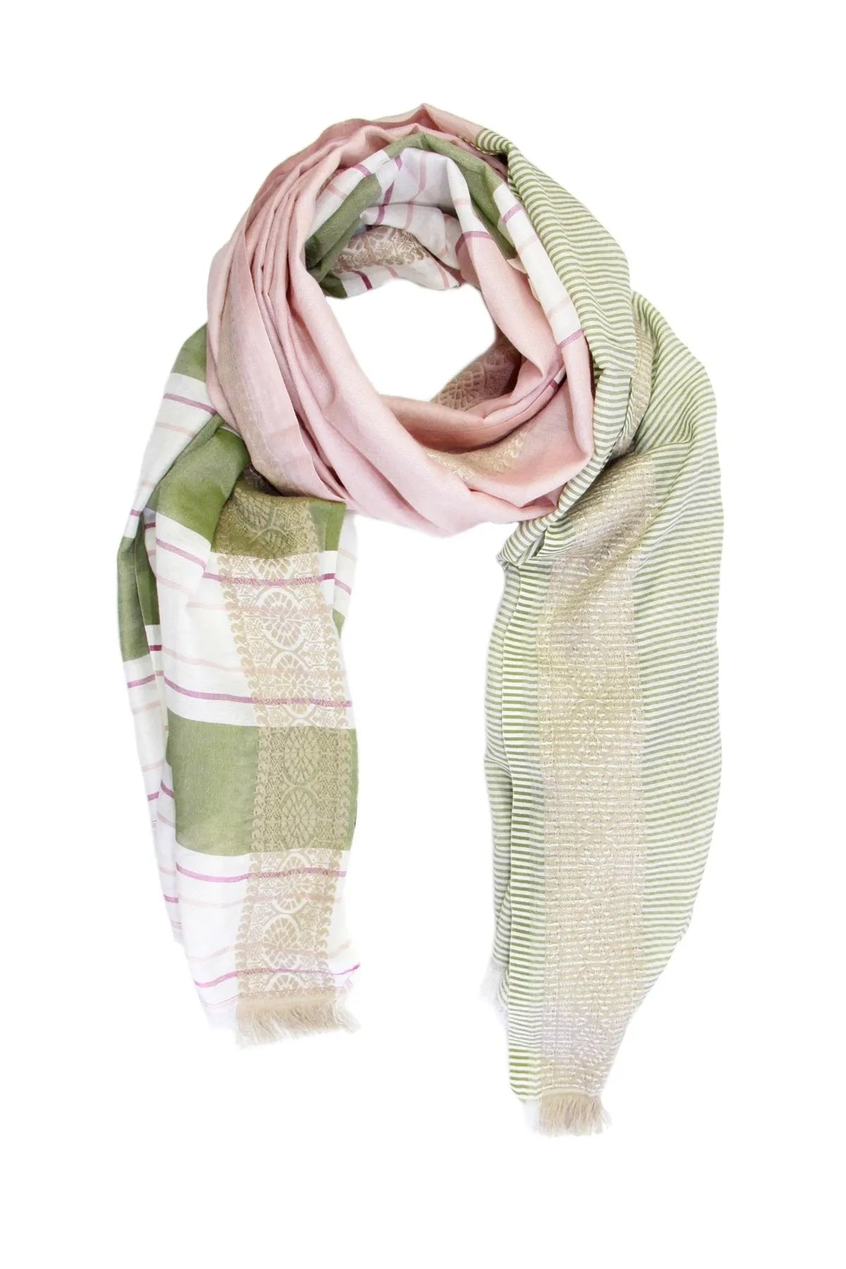 Stylish Color Block Striped Scarf - Soft Winter Fashion Accessory for Women & Men - Perfect for Cold Weather, Office & Outdoor Activities
