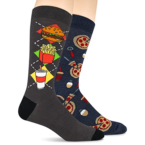 Burger & Pizza 2 Pairs (Gray Assorted)