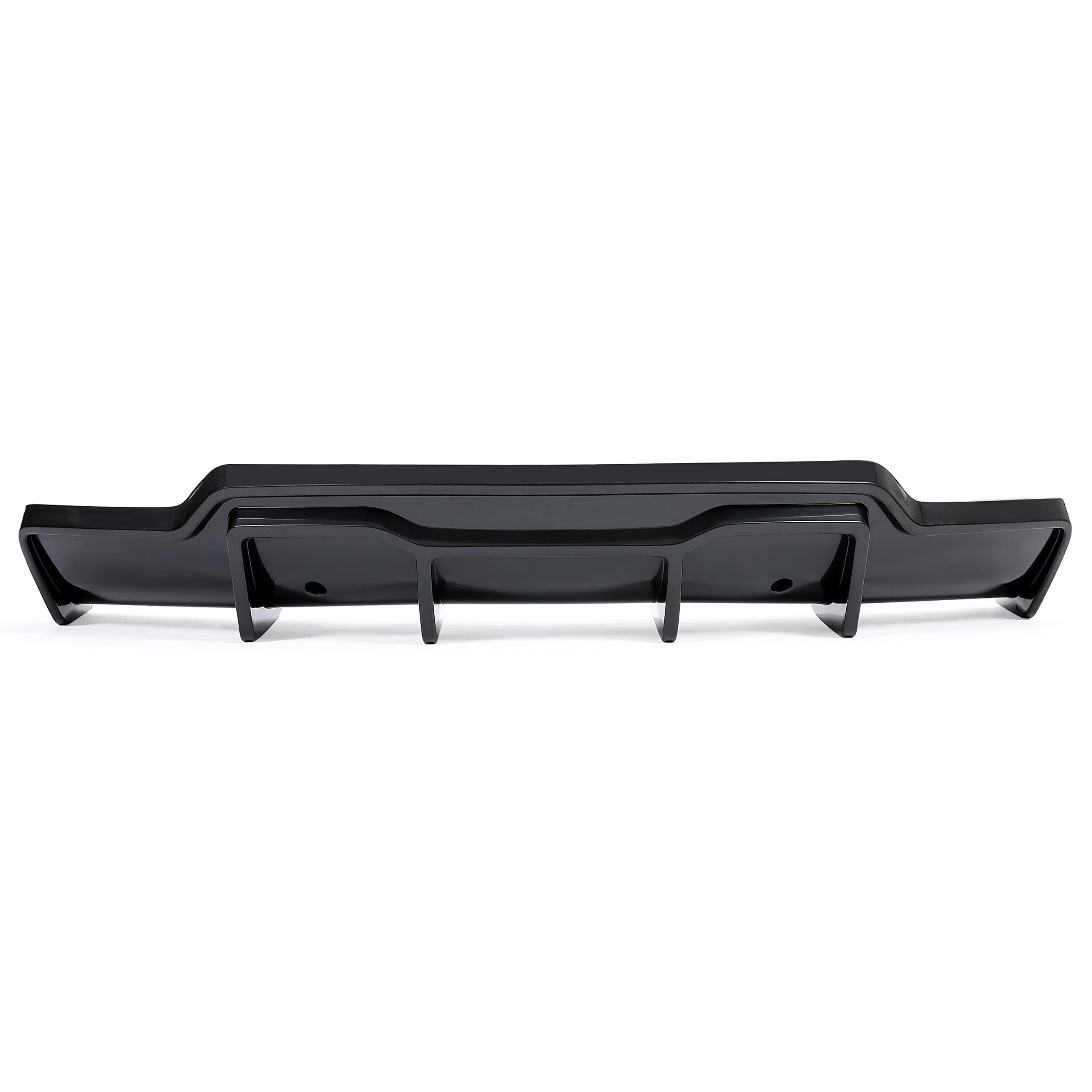 KUAFU Rear Diffuser for 2017-2023 Tesla Model 3 Sedan - V Style Rear Bumper Lip Valance Splitter Body Kit (ABS Plastic, Black) - Enhances Aerodynamics & Sporty Look for Street Racing & Car Shows
