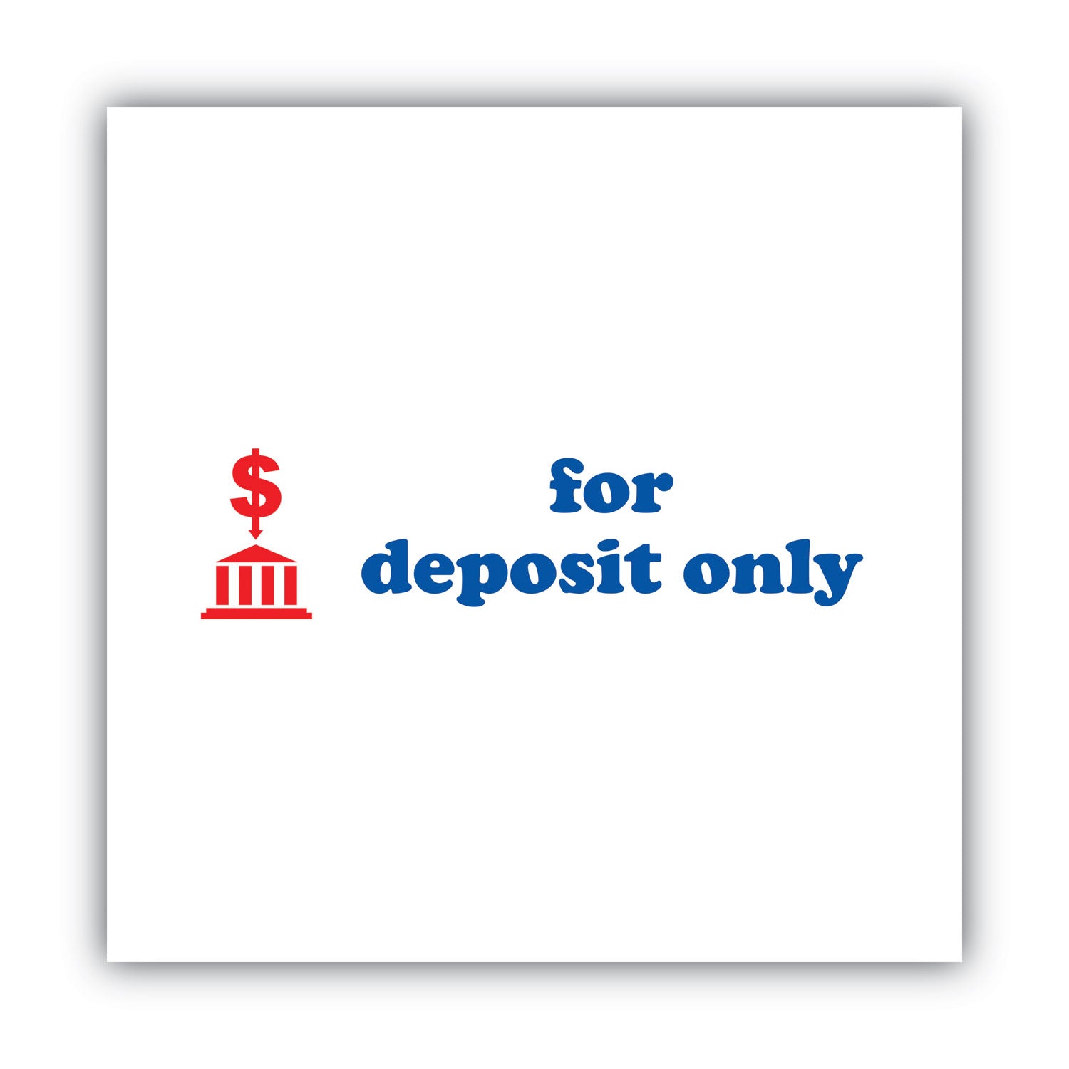 ACCUSTAMP2® Pre-Inked Deposit Stamp - Dual Color Red & Blue - 1.63