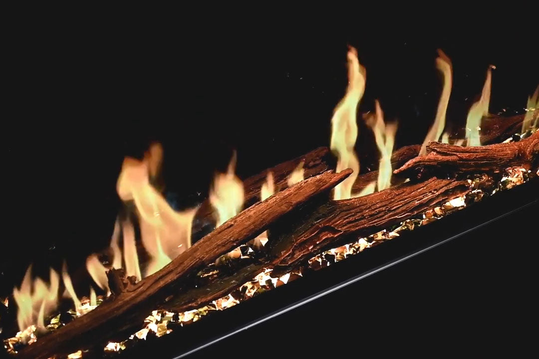 Modern Flames Allwood Fireplace Media Wall in Driftwood Gray - 60