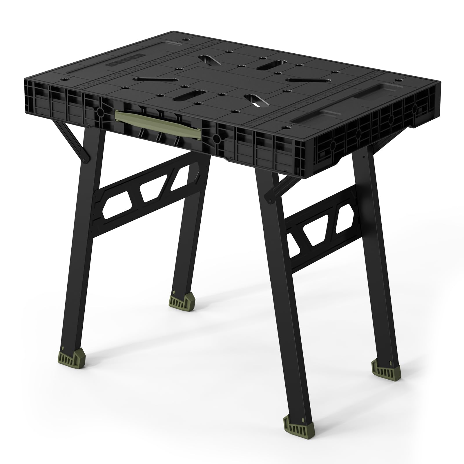 2-in-1 Portable Folding Workbench & Sawhorse - Heavy Duty 1000 lbs Capacity, 34