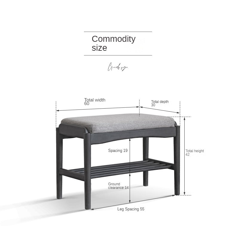 Solid Oak Wood Shoe Bench - Durable Entryway Shoe Storage & Seating for Home, Mudroom, or Bedroom - Perfect for Organizing Shoes & Putting On/Taking Off Footwear