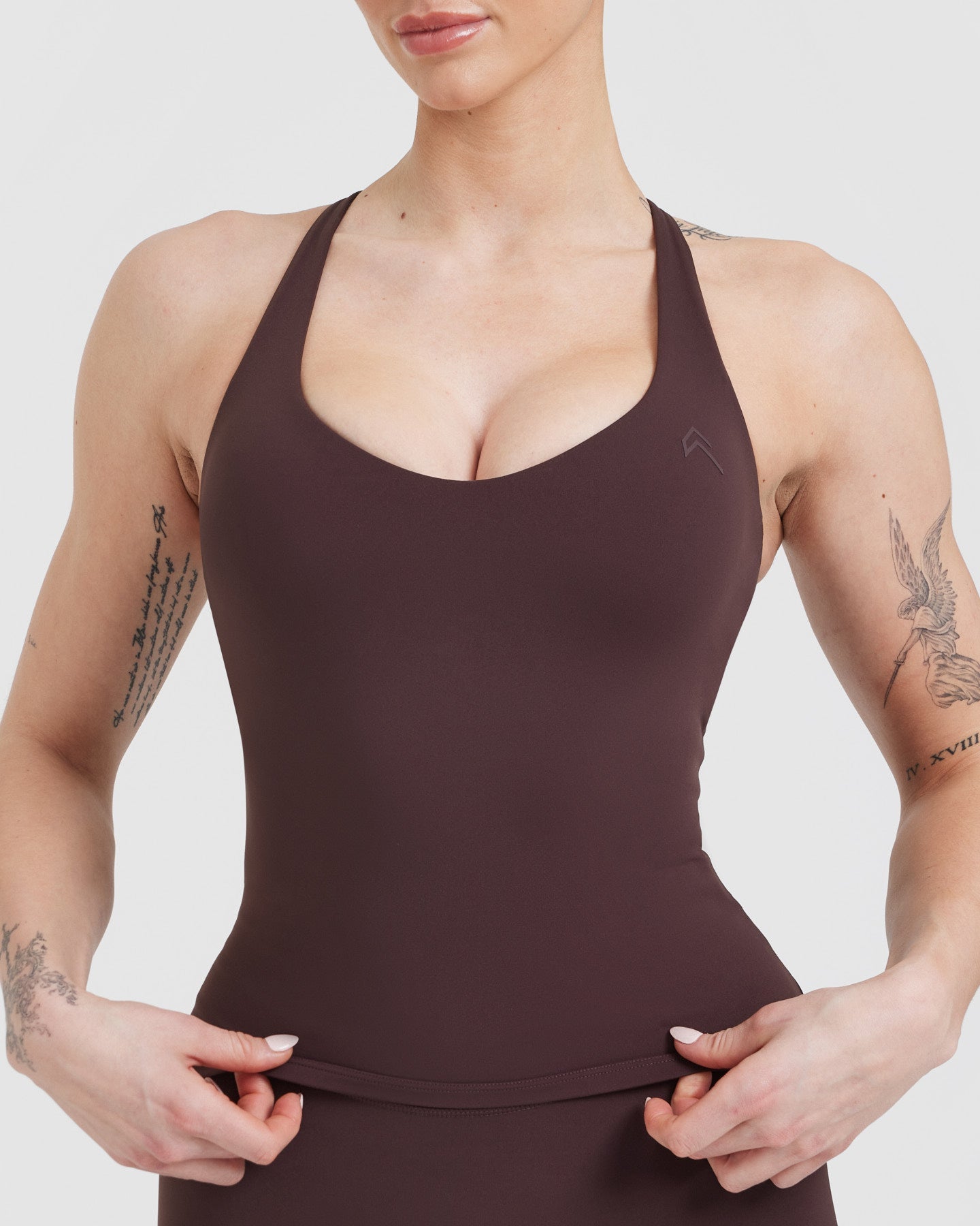 Unified V Neck Cross Back Vest for Women - Plum Brown Color | Stylish Layering Piece for Casual Outfits & Summer Fashion