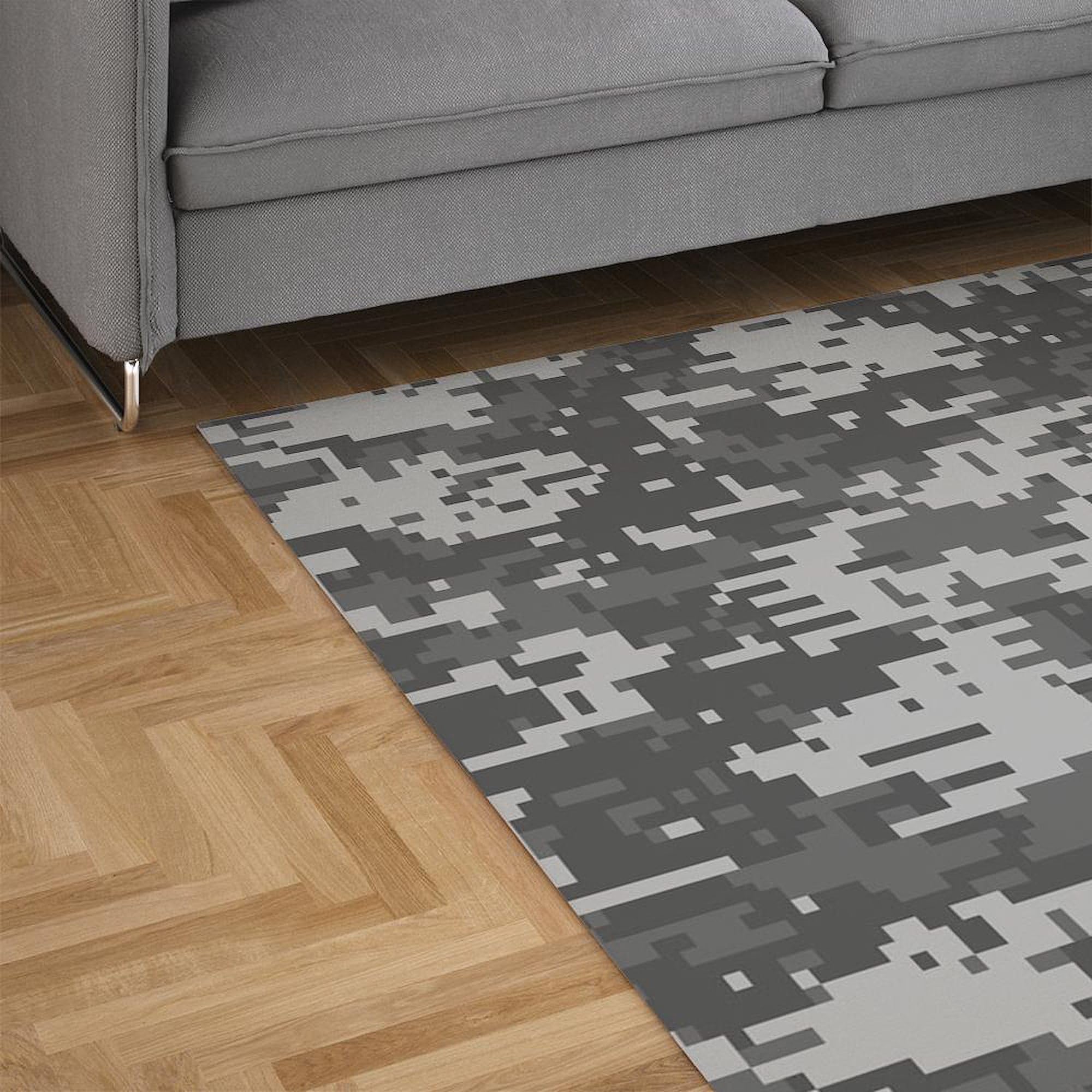 Military Camouflage Area Rug - Digital Print Fabric Throw Rug for Living Room, Bedroom, Office Decor | Durable & Stylish Home Decor Accessory