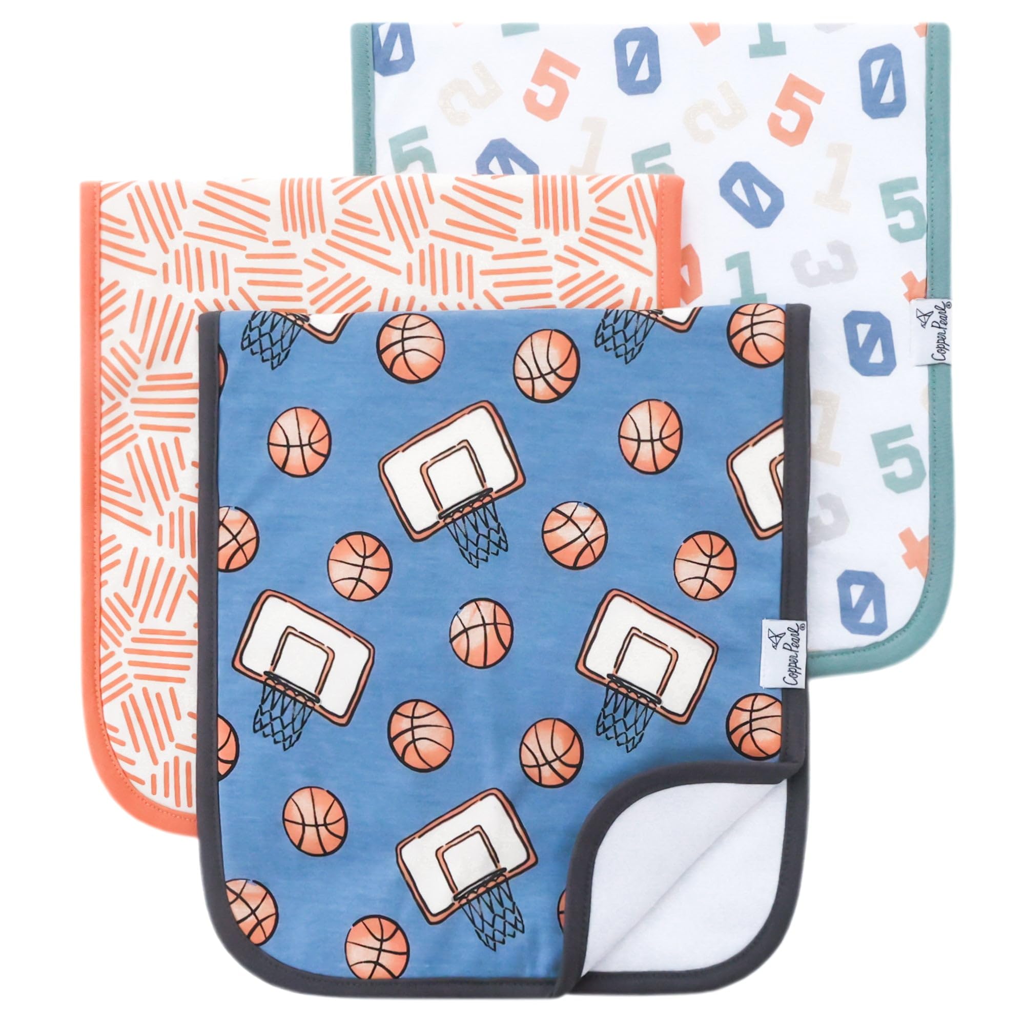 Premium Baby Burp Cloths 3-Pack - Extra Soft Cotton Spit Up Rags with 3 Absorbent Layers, 21