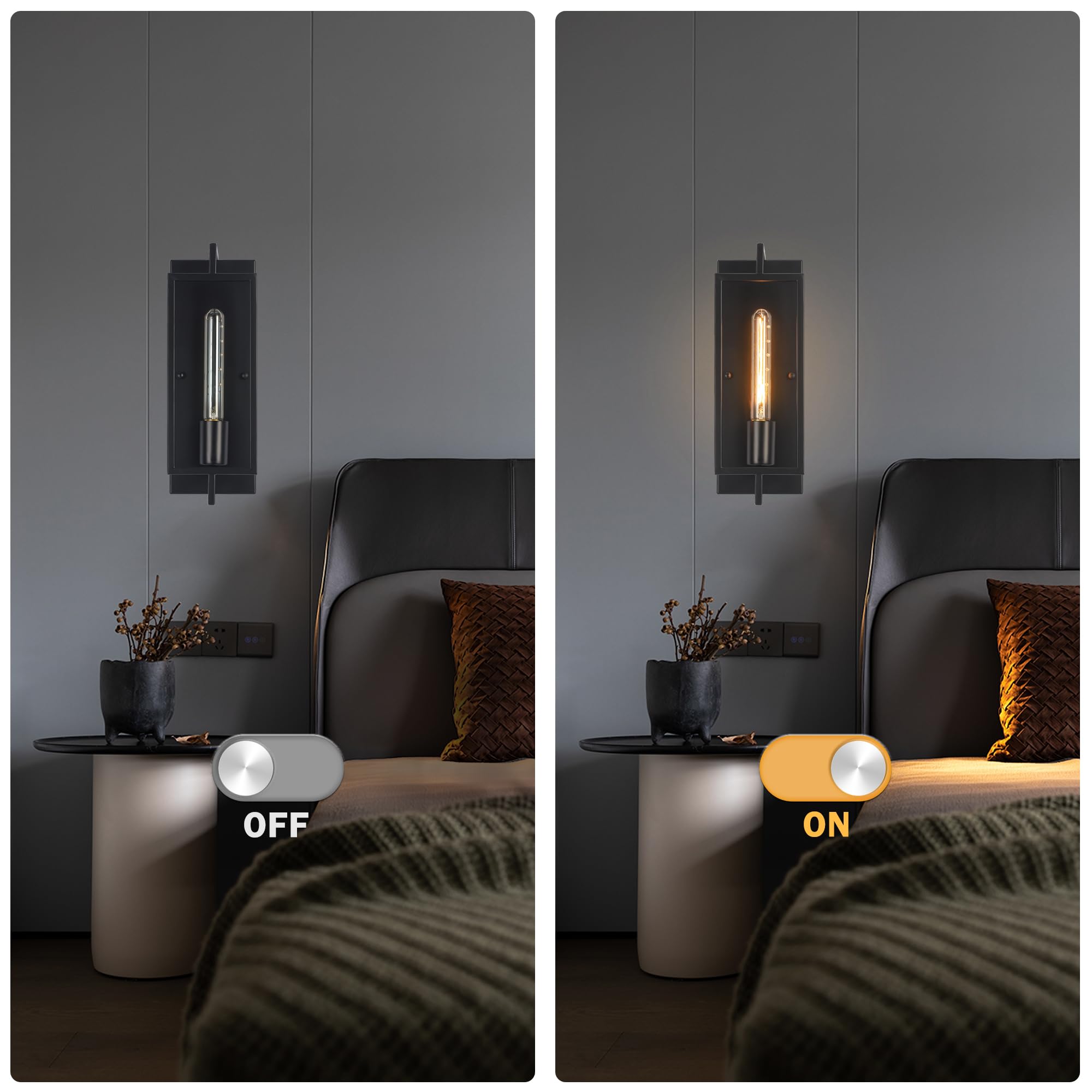 Modern Black Single Light Bathroom Vanity Fixture - Industrial Wall Sconce Lighting for Hallway, Bedroom & Kitchen - Perfect for Home Decor and Interior Lighting Upgrade
