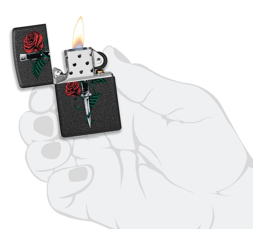 Rose Dagger Tattoo Design - Unique Floral Dagger Tattoo Art for Men & Women | Perfect for Arm, Sleeve, or Back Tattoos
