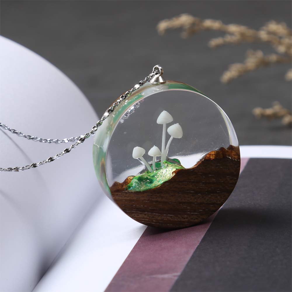 9-Piece Plastic Mini Mushroom Charms - Handmade Resin Mushroom Decor for Jewelry Making, DIY Crafts, and Resin Art Filler - Perfect for Necklaces, Earrings, Keychains & Home Decor