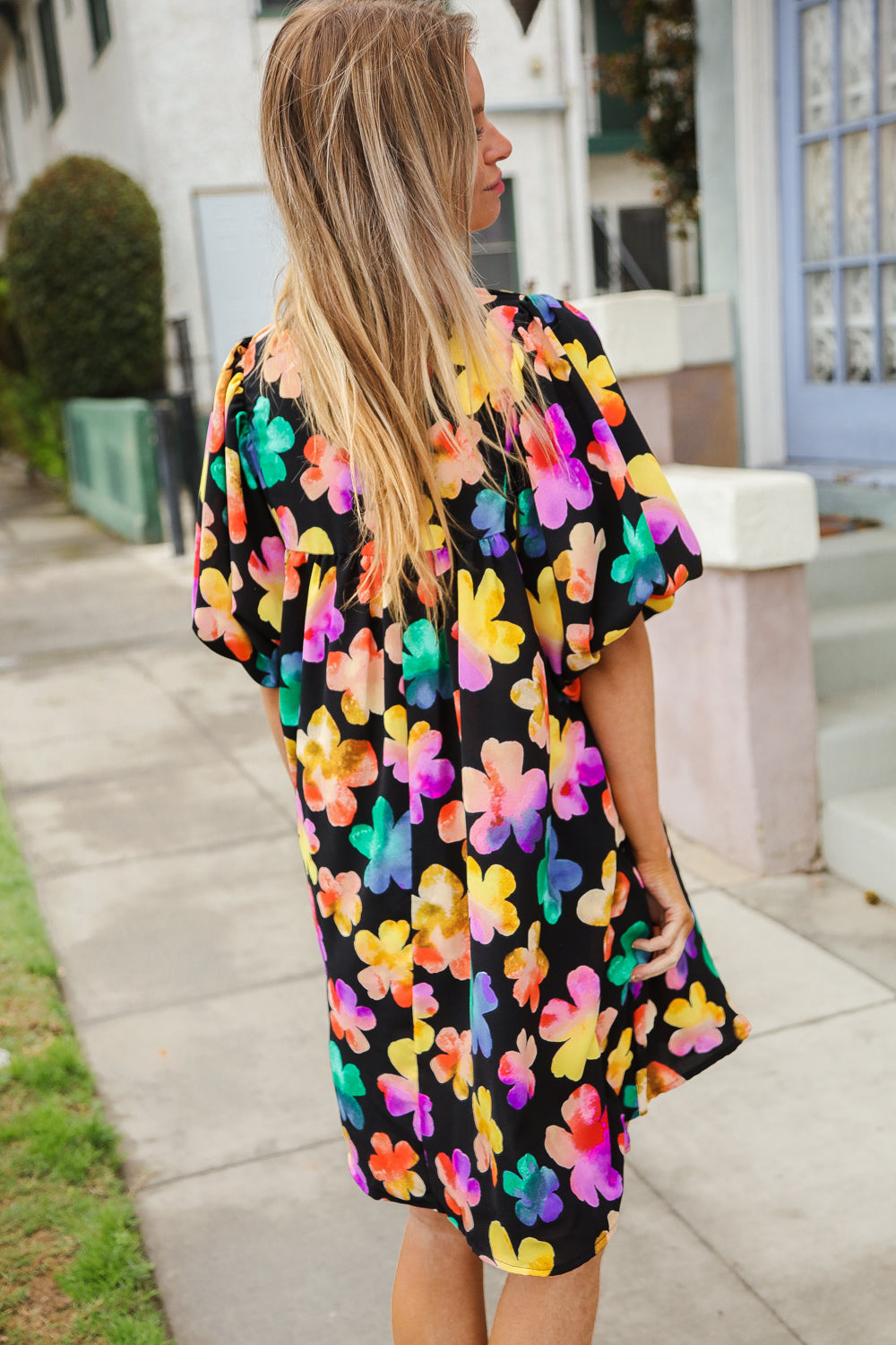 Adorable Floral Babydoll Dress with Ribbon Bow Tie & Pockets | Cute Casual Summer Dress for Women | Perfect for Parties, Dates & Outdoor Events