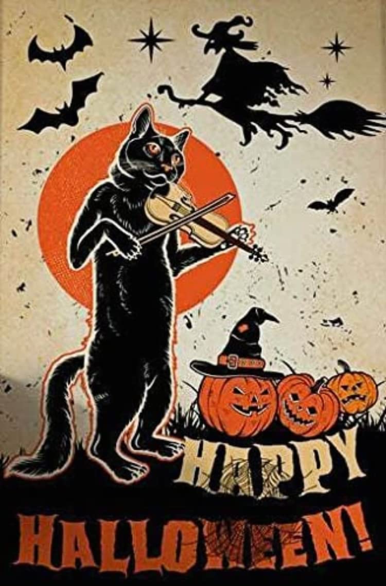 1000 Piece Halloween Black Cat Jigsaw Puzzle for Adults & Kids - Wooden Puzzle Game for Family Fun, Brain Development & Holiday Gifts - Perfect for Halloween Decor, Party Activities & Educational Play