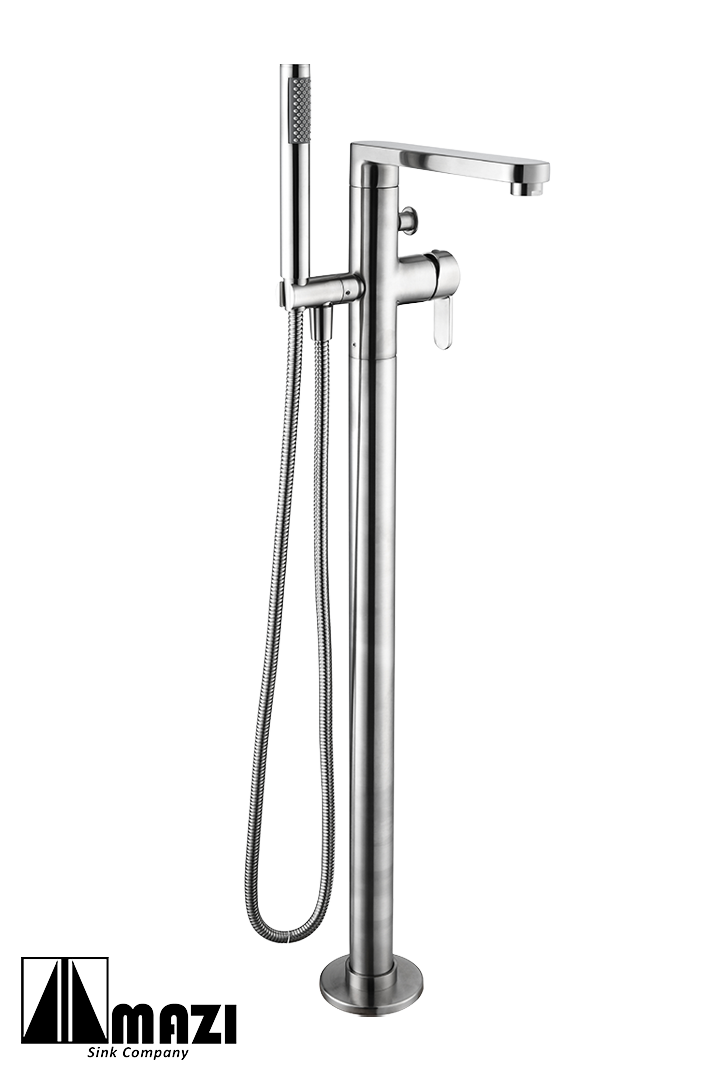 Freestanding Bathtub Faucet 67 2522 - Modern Floor Mounted Tub Filler for Luxury Bathroom & Spa Experience