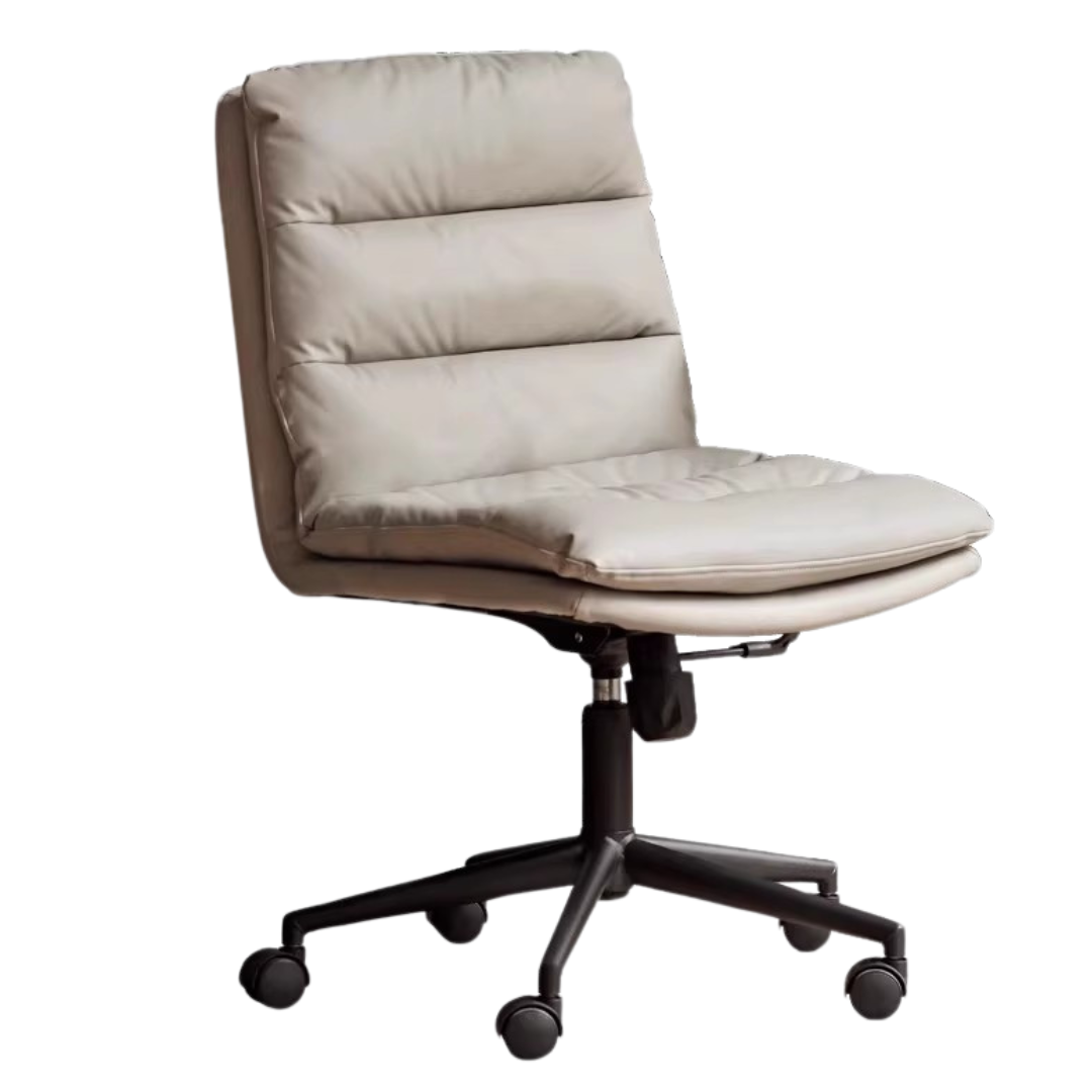 Premium Organic Leather Ergonomic Office Chair with Adjustable Height - Perfect for Home & Workspace Comfort