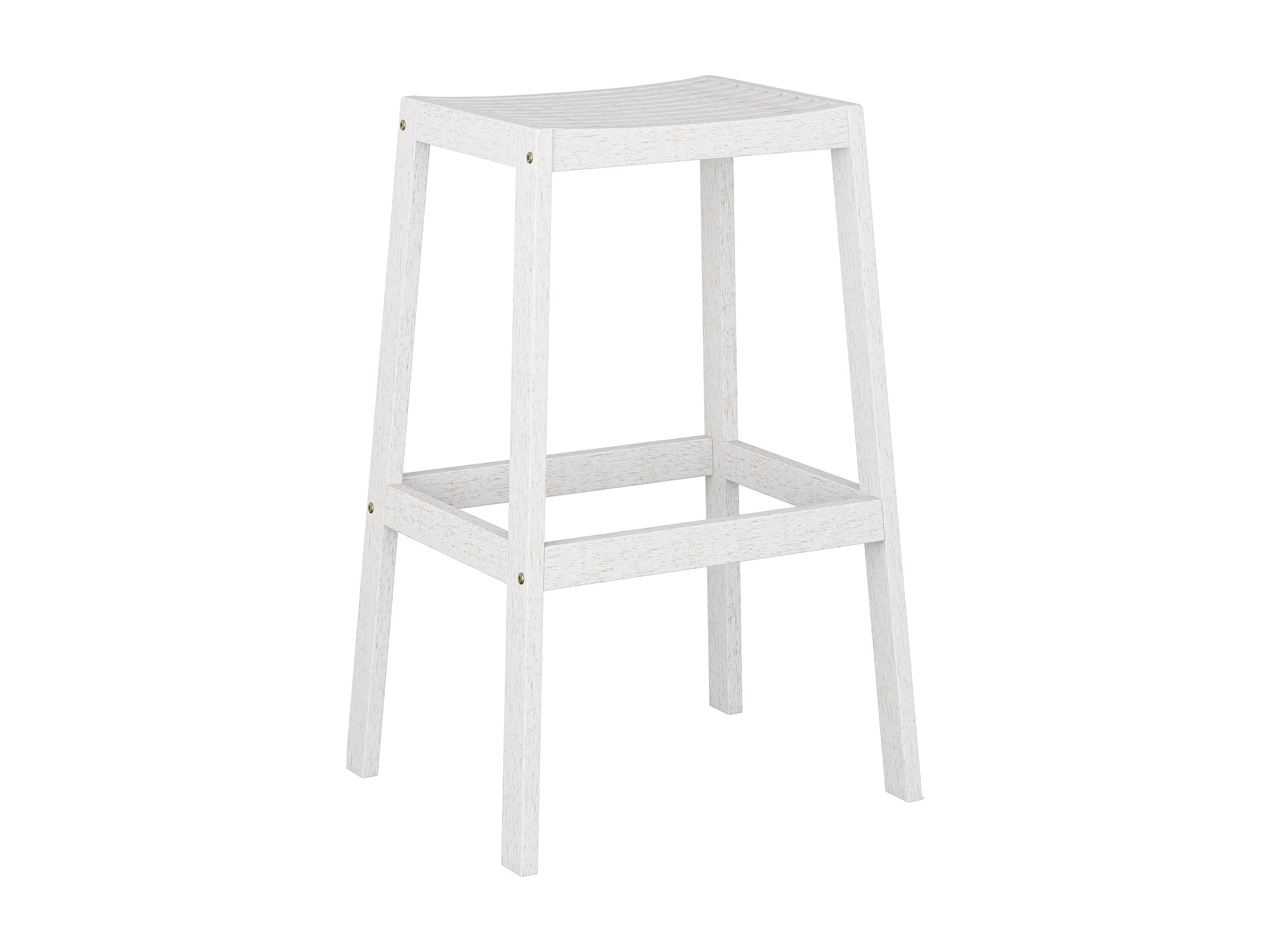 5-Piece Washed White Pub Table and Stool Set - Perfect for Outdoor Patio, Bar, and Restaurant Dining