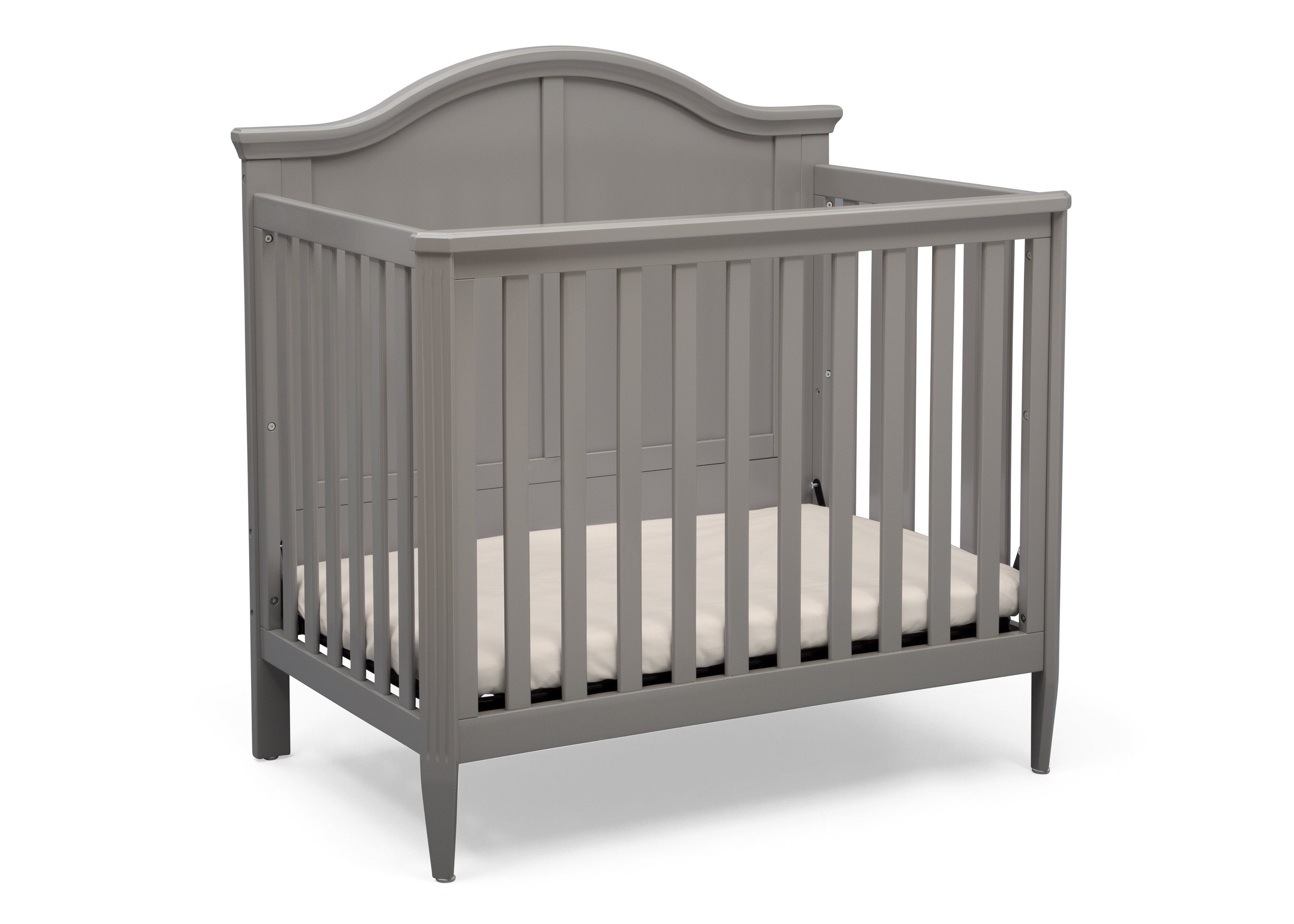 Parker Mini Convertible Baby Crib with Mattress & 2 Sheets - 3-in-1 Toddler Bed & Daybed - Safe Nursery Furniture for Newborns & Infants - Perfect for Small Spaces & Nursery Decor