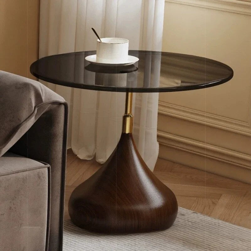 Stylish Solid Wood Corner Coffee Table with Storage Shelf - Perfect for Small Spaces, Living Room, Bedroom & Office Decor