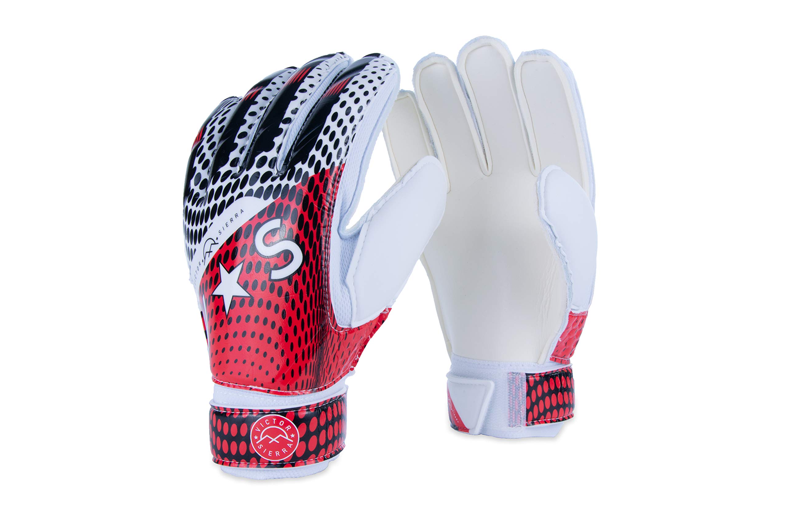 Victor Sierra 'Recoil' Soccer Goalkeeper Gloves for Kids & Adults - Finger Protection, Grip & Shock Absorption - Perfect for Training, Matches & Goalkeeping Practice