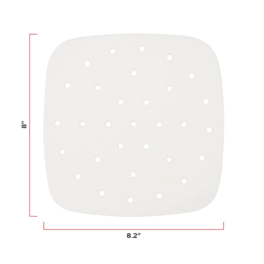 Chefman 100-Pack Disposable Air Fryer Liners - 8x8 Inch Heat-Resistant Parchment Paper for Air Fryer Baskets | Perfect for Cooking, Baking & Meal Prep | Fits Most Air Fryer Models