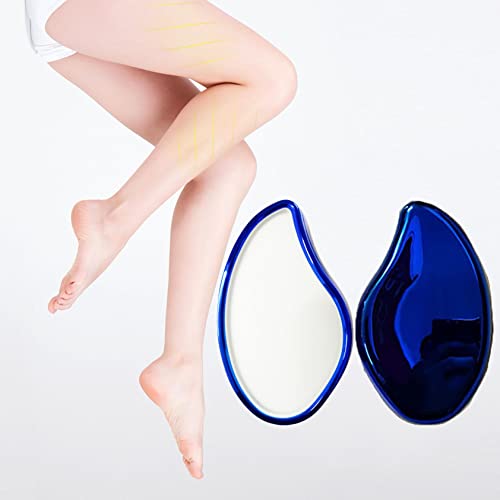Crystal Hair Eraser - Washable & Reusable Epilator for Painless Hair Removal on Legs, Arms & Back | No Shaving or Cutting Needed | Dark Blue | Perfect for Smooth Skin at Home, Travel & Spa