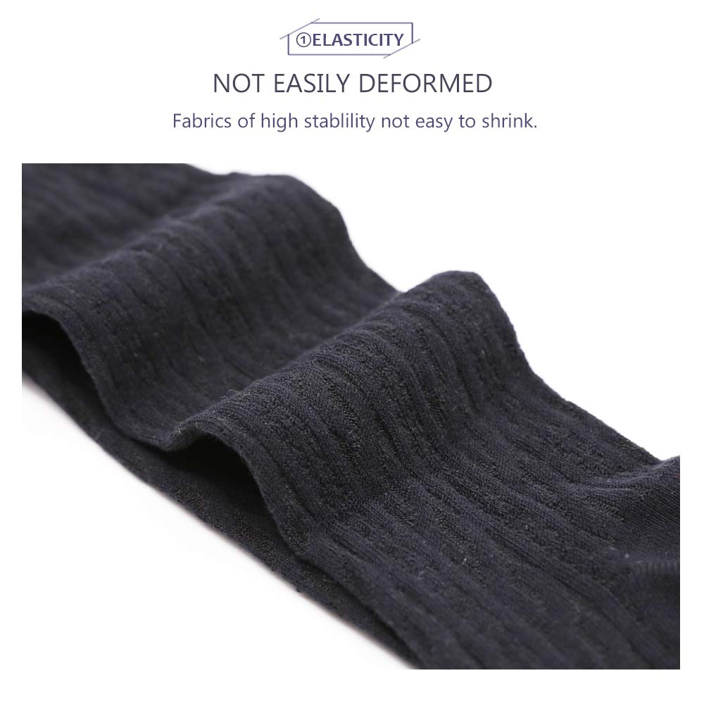TechCity Girls Tights - Seamless Cotton Cable Knit Leggings for Toddlers 2-14 Years | Soft Pantyhose & Stockings for School, Play & Everyday Wear