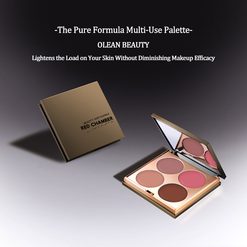 RED CHAMBER Multi-Purpose Cream Palette for Eyes, Lips & Cheeks - Perfect for Everyday Makeup & Travel