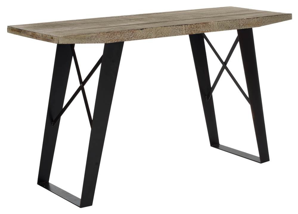 SAFAVIEH Waldo Natural Wood Console Table - Entryway, Hallway & Living Room Furniture for American Homes