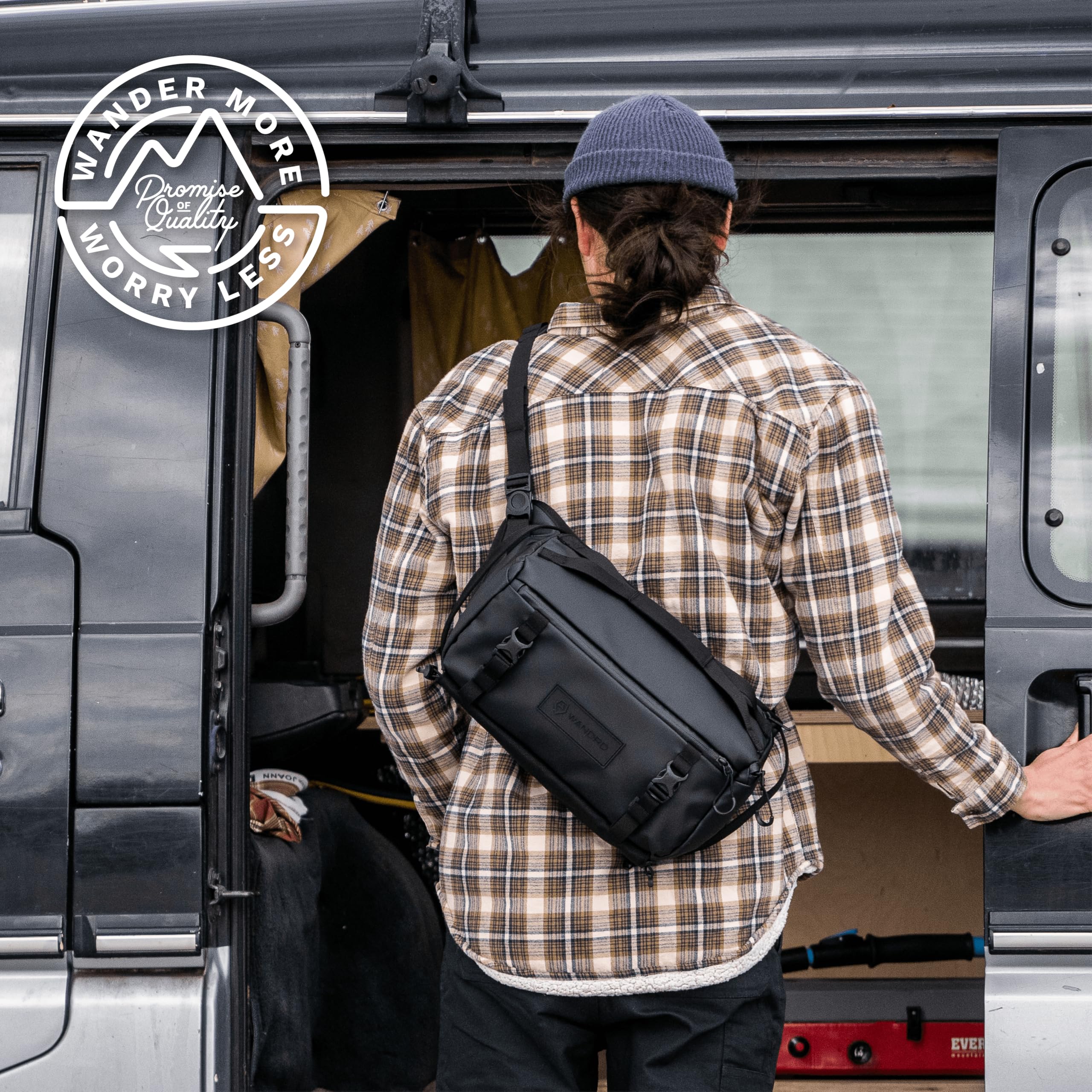 WANDRD ROGUE 9L Sling Camera Bag - Waterproof Crossbody Shoulder Bag for DSLR Mirrorless Cameras & Accessories - Perfect for Travel, Hiking & Street Photography (Black)