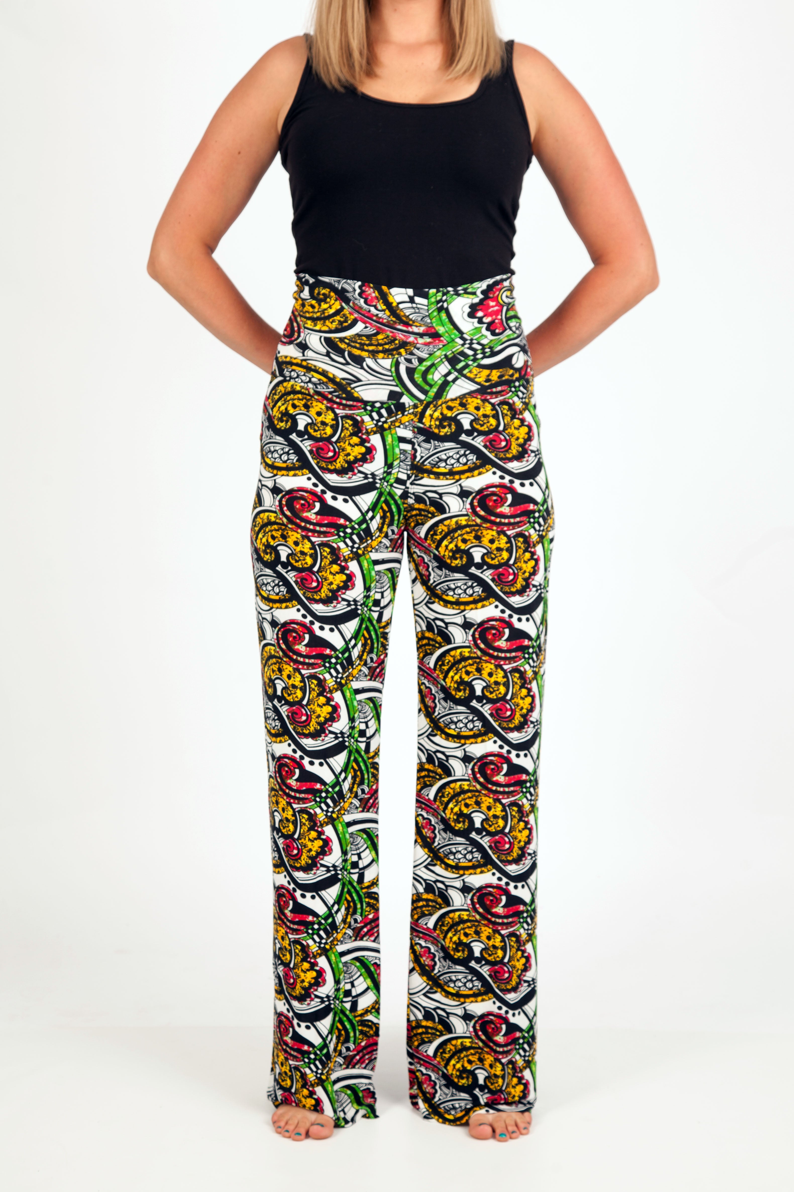 Island Vibe Palazzo Pants - Flowy Boho Beach Pants for Women | Perfect for Vacation, Yoga & Summer Outfits