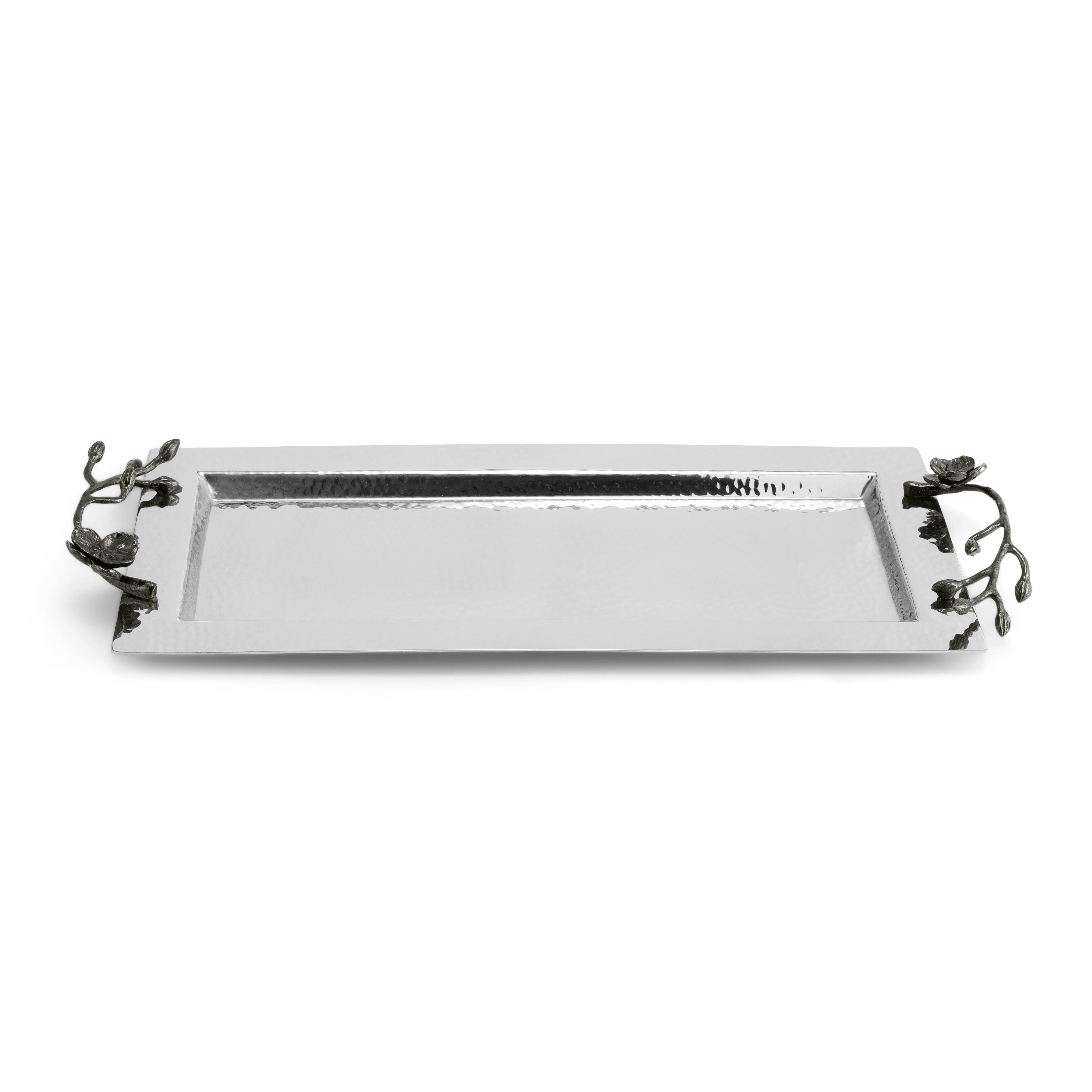 Black Orchid Vanity Tray - Elegant Jewelry Organizer for Dresser, Bathroom & Nightstand - Perfect for Rings, Earrings & Small Accessories