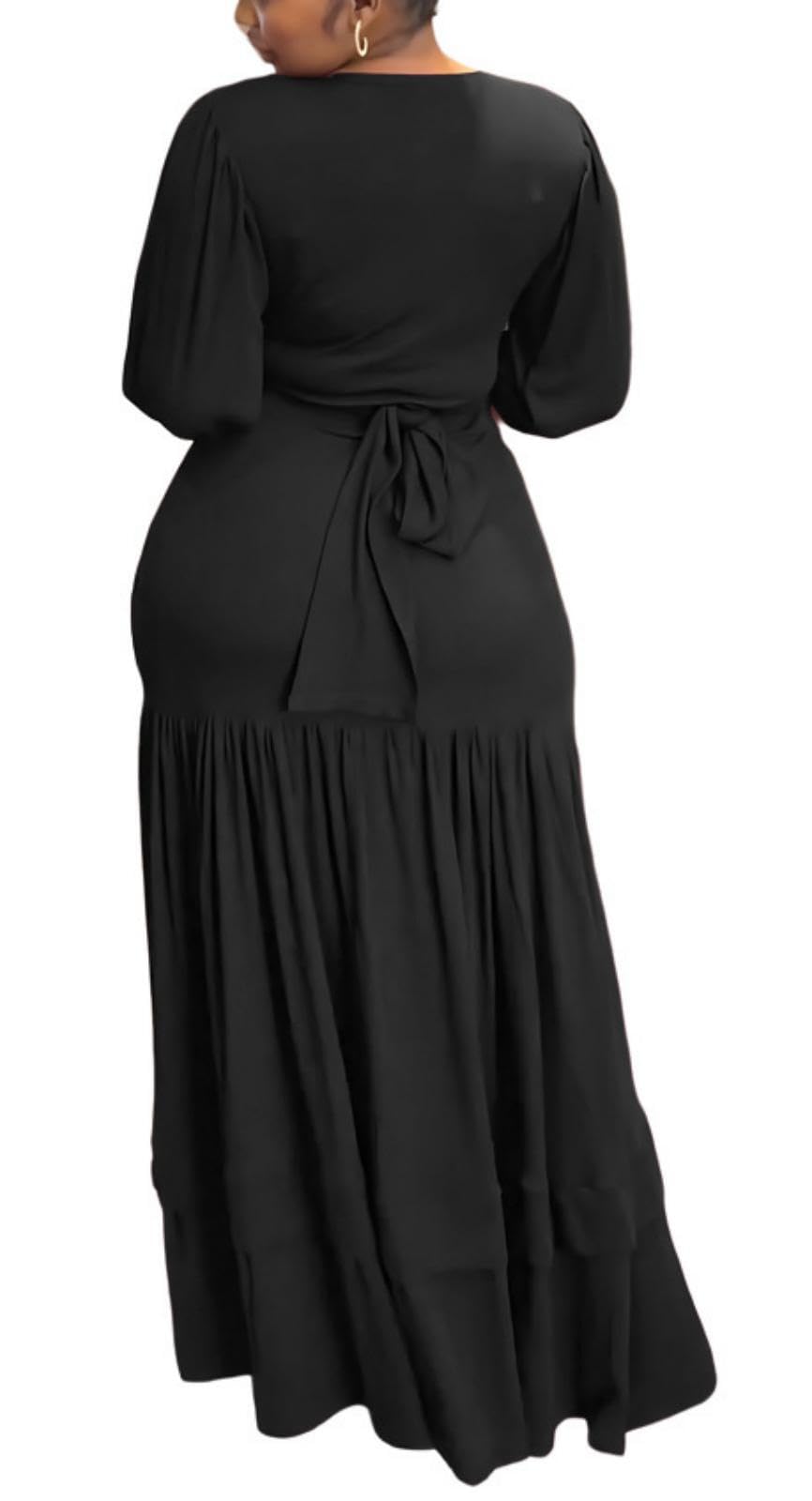 Women's 2-Piece Summer Outfit - V-Neck Bandage Top & Flowy Maxi Skirt Set | Beachwear, Vacation Dresses, Casual Summer Fashion