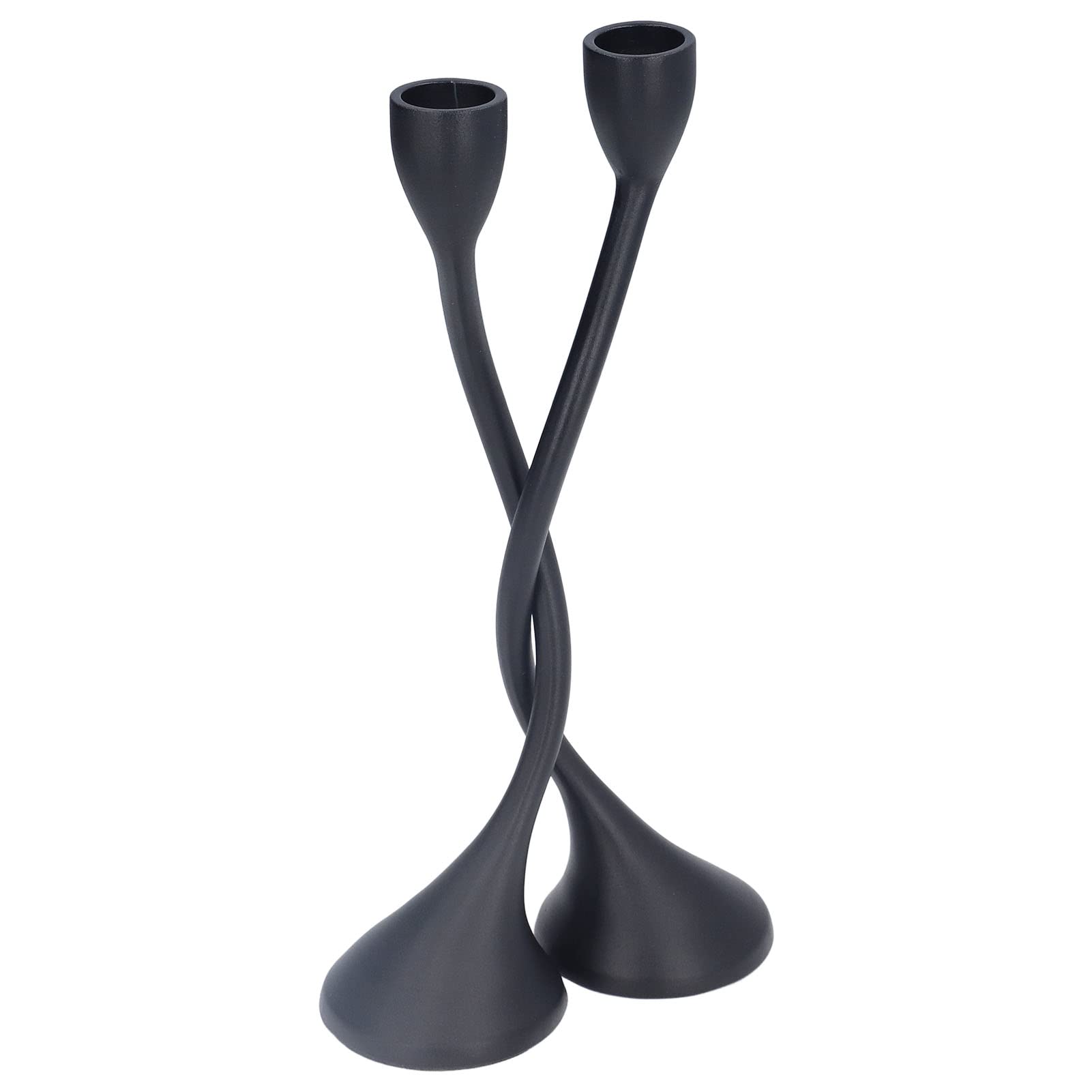 FUWE Rustic Black Vintage Candle Holders - Tall Decorative Candle Sticks for Restaurants, Bars & Home Decor | Perfect for Romantic Dinners, Wedding Centerpieces & Cozy Ambiance
