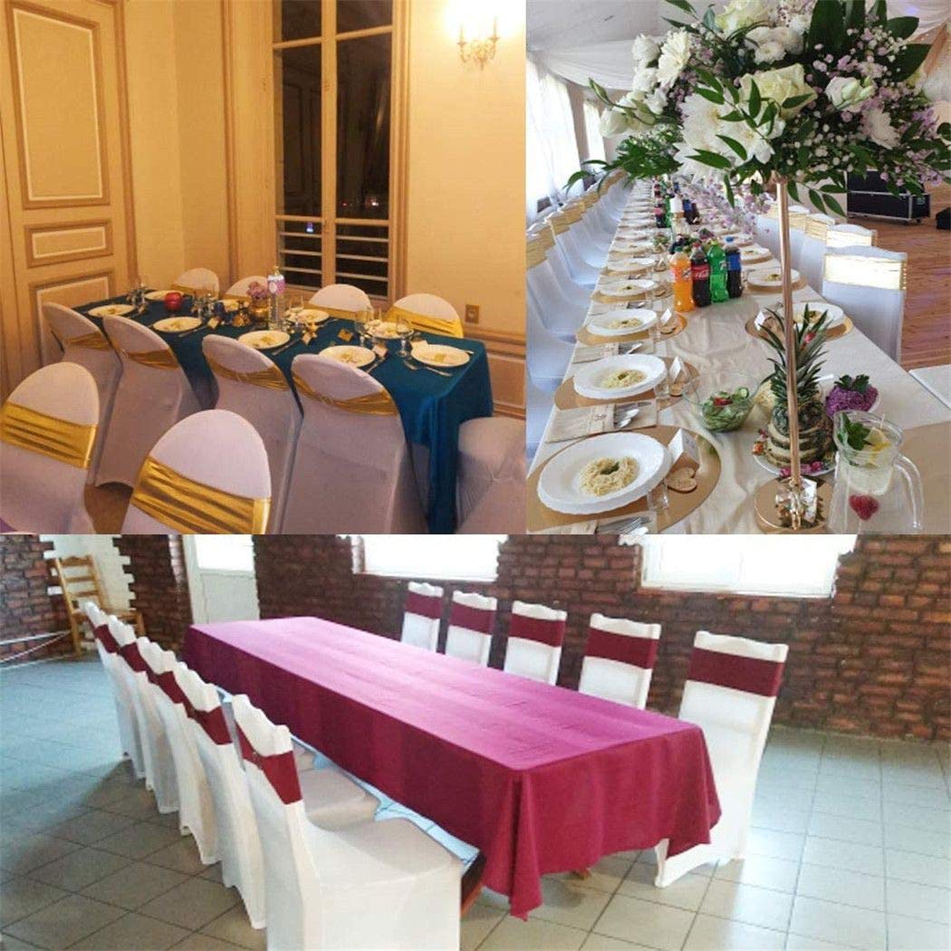 25PCS Elastic Chair Sashes for Wedding Decorations - Adjustable Chair Bands with Buckle, Perfect for Weddings, Parties & Evening Events (Orange) - Elegant Table Setting & Venue Decoration Accessories