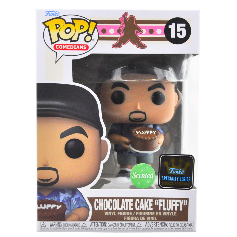 Funko Pop! Chocolate Cake Fluffy Scented Vinyl Figure - Comedians Specialty Series Exclusive Collectible - Perfect for Office Desk Decor & Pop Culture Fans