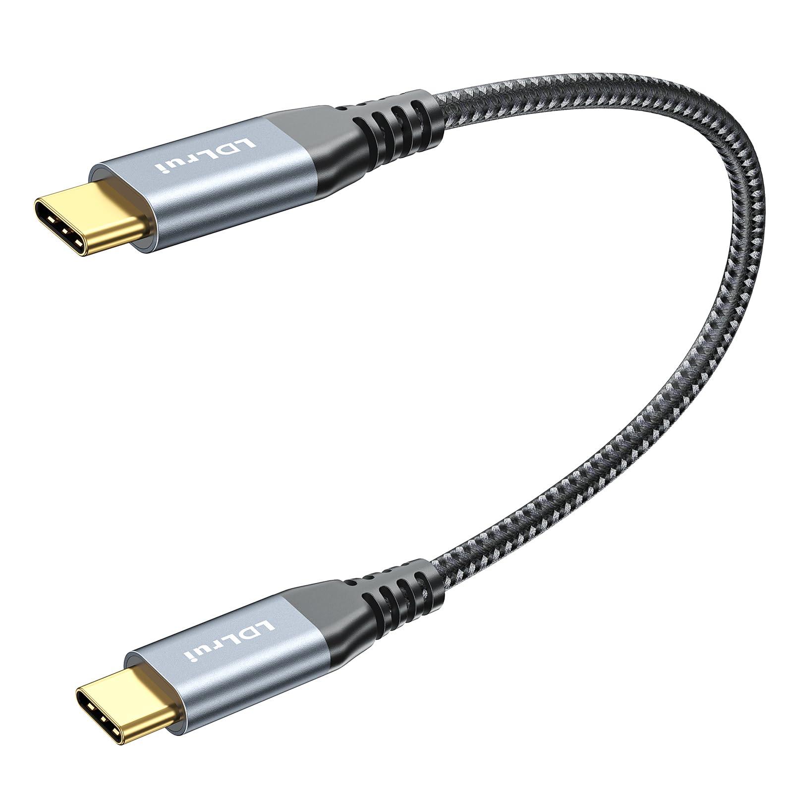 1FT USB C Cable Short - Braided 10Gbps Fast Charging & 4K@60Hz Video Output - Compatible with MacBook Pro, iPhone 16/15, Samsung S21/S22/T7, Type-C SSD - Perfect for Home, Office & Travel Charging & Data Transfer