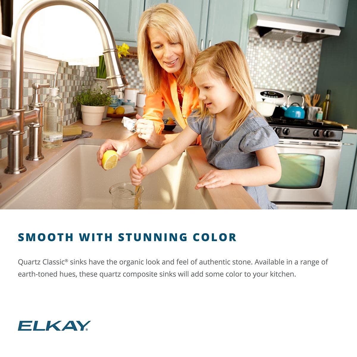 Elkay Quartz Classic ELGDULB3322BK0 Black Equal Double Bowl Undermount Kitchen Sink - Durable & Stylish for Modern Home Cooking & Dishwashing