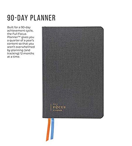 Full Focus Planner 2019 - Premium Black Hardcover Daily Planner & Productivity Journal for Goal Setting, Time Management - Perfect for Professionals, Students & Entrepreneurs