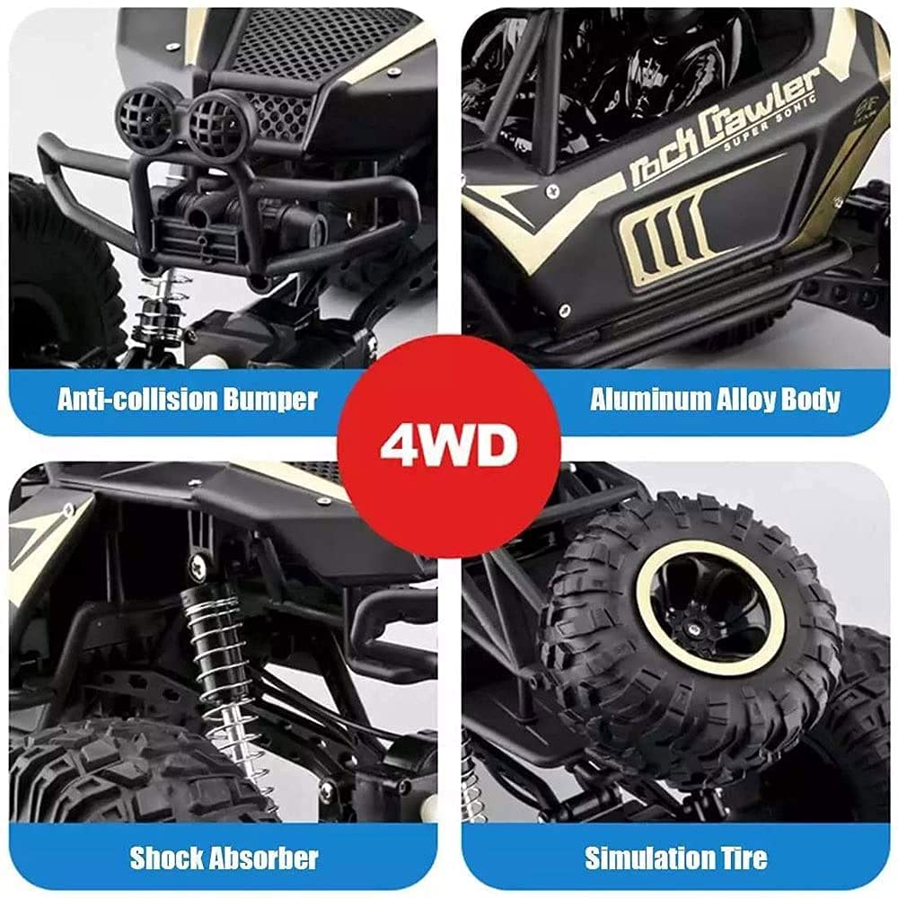1/8 Scale Large Off-Road RC Car - High Speed 20KM/H All-Terrain Monster Truck with Anti-Collision & Anti-Fall Protection - Perfect for Mountain Climbing, Backyard Racing and Outdoor Adventures - Great Gift for Kids and Adults Who Love Remote Control Vehicles